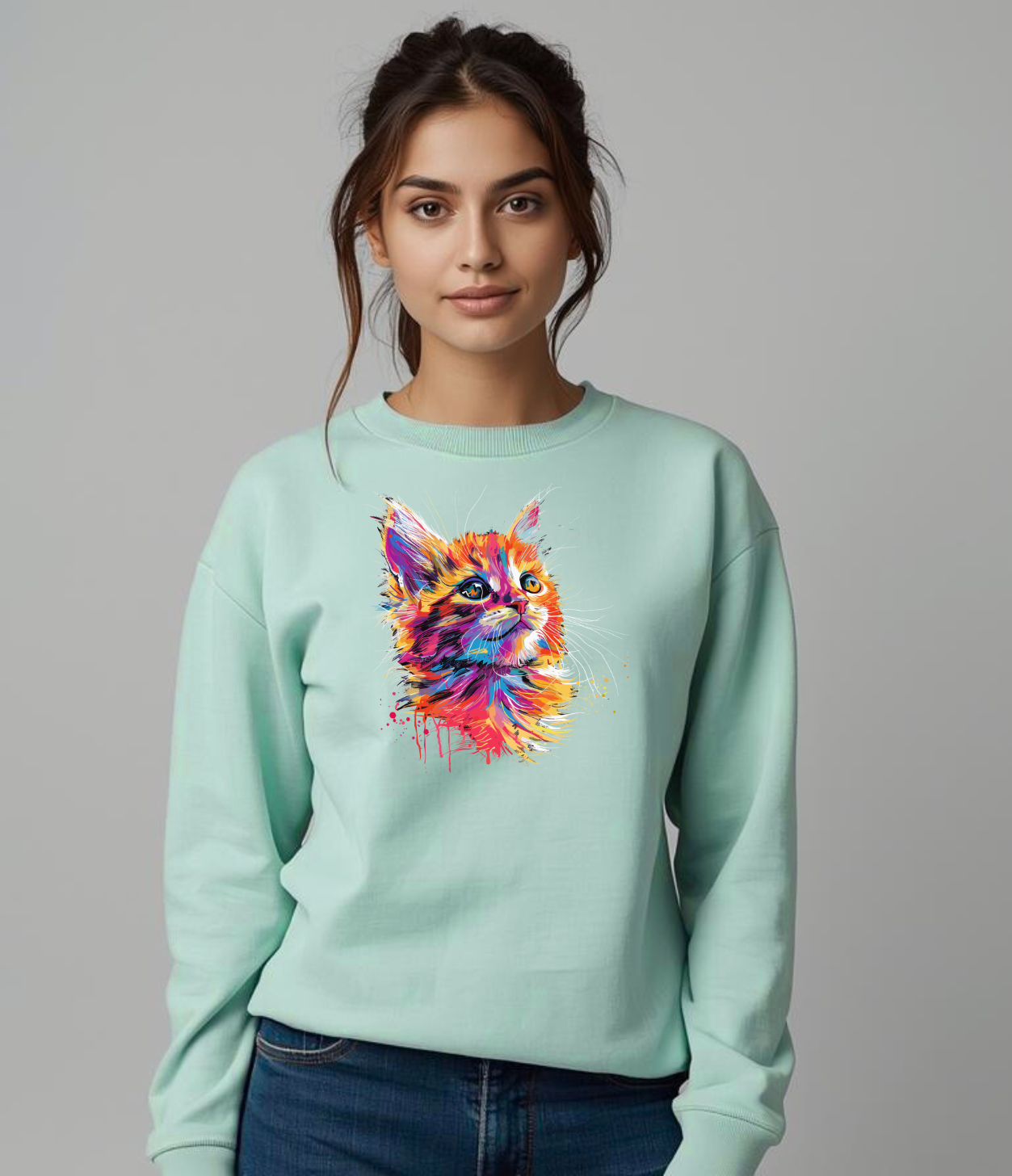 Adorable Cat – Women’s Sweatshirt | Storeily Winter Collection