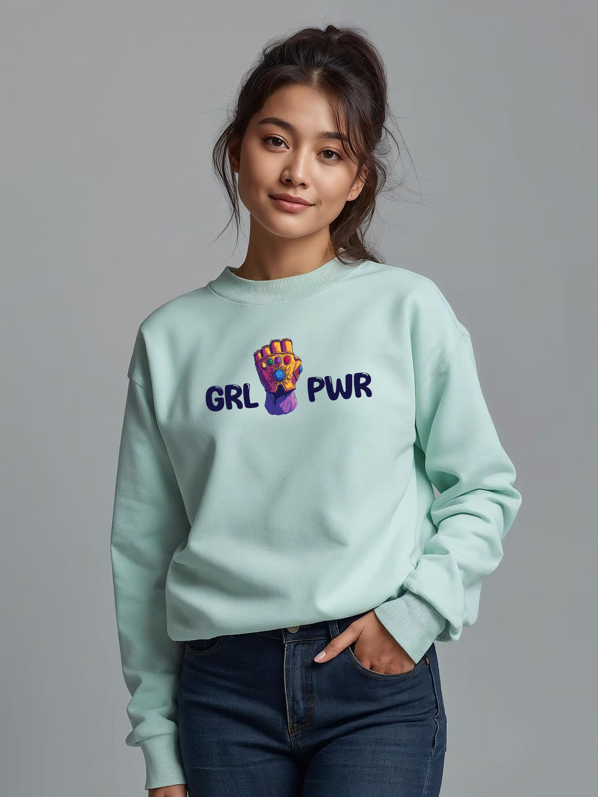 Girl Power Graphic Sweatshirt for Women | Storeily Winter Collection