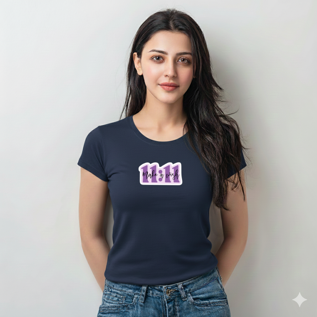 Women’s “Make a Wish” 11:11 Cotton Tshirt