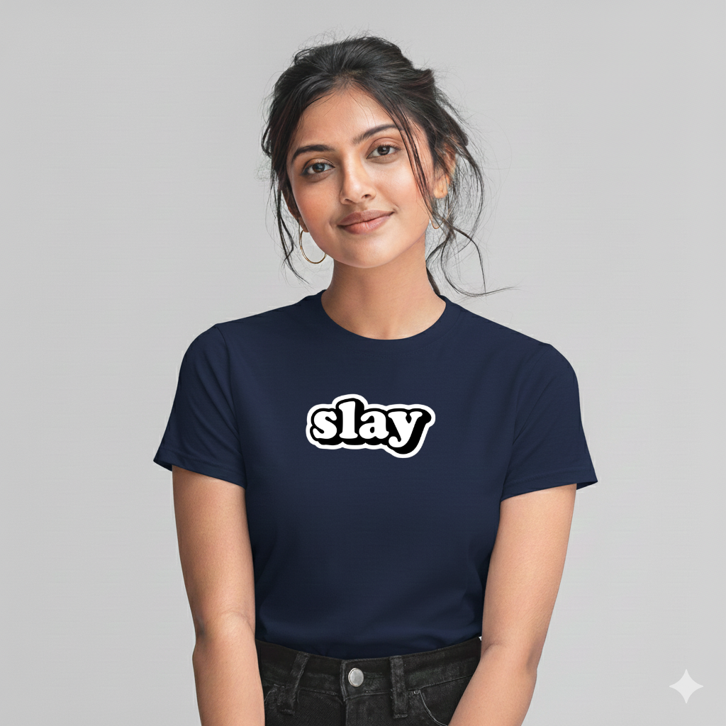Women’s “Slay” Graphic Cotton Tshirt
