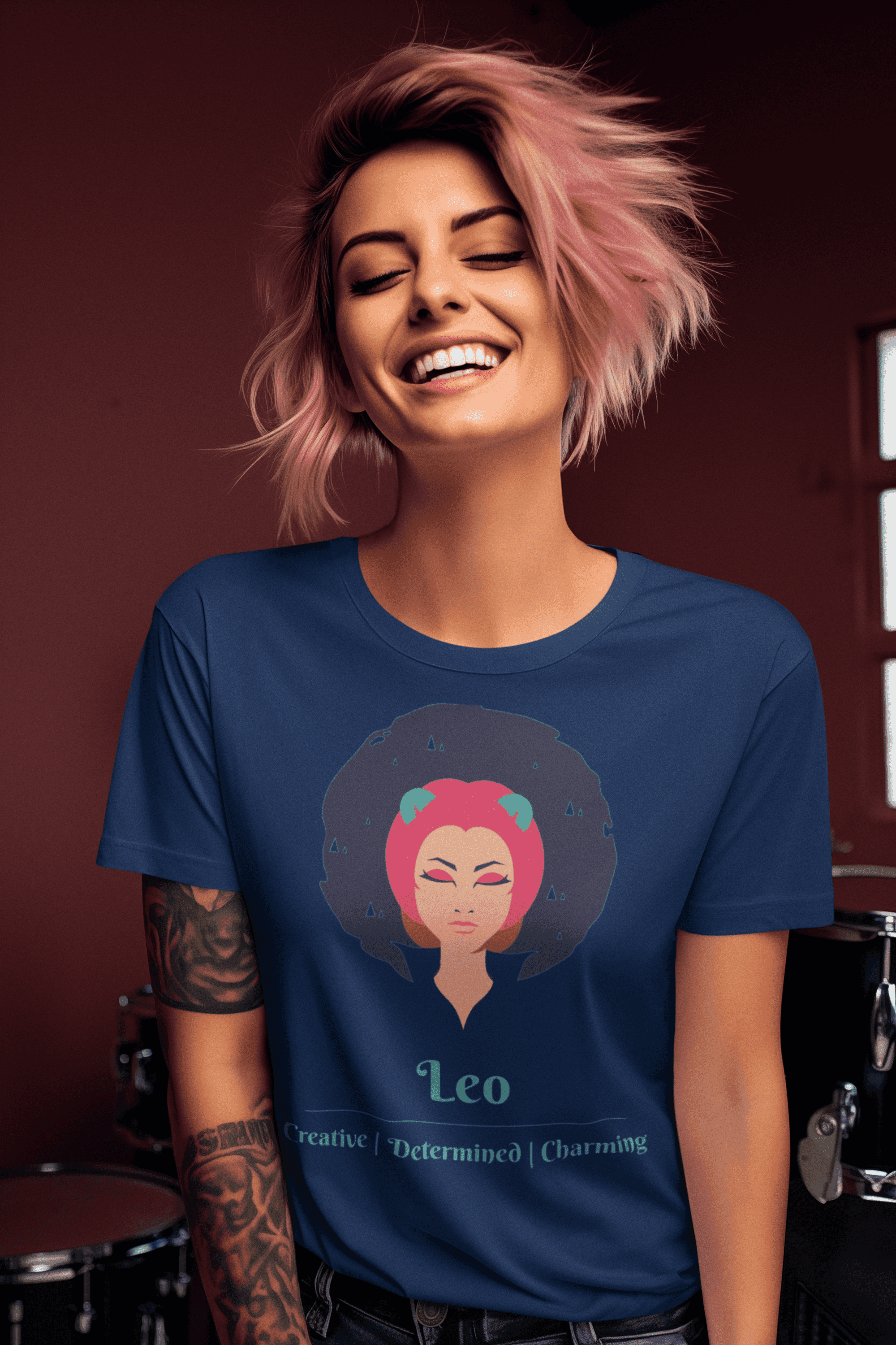 Leo - Stylish and Charismatic Zodiac Women's cotton Tee