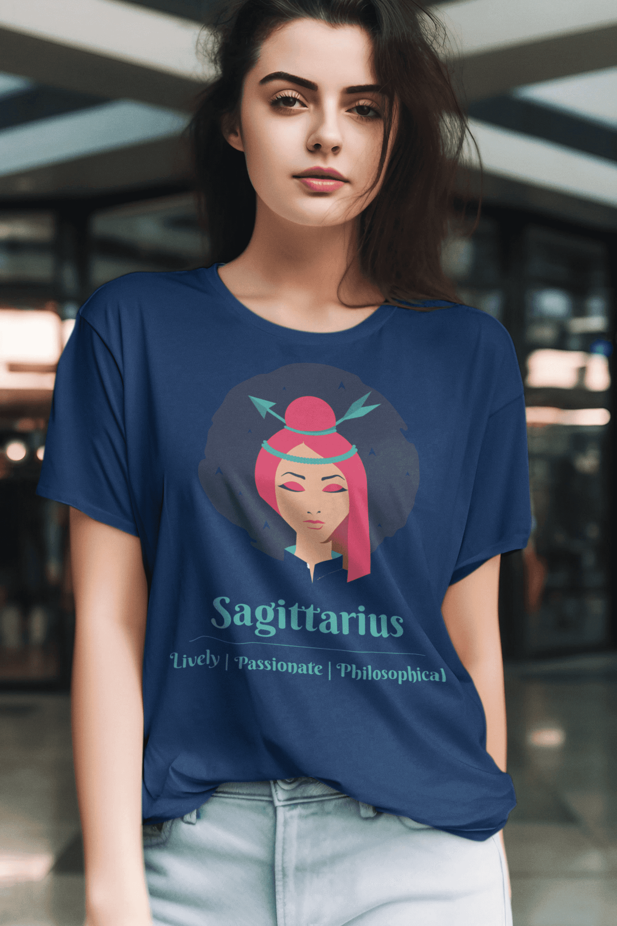 Sagittarius- Stylish and Charismatic Zodiac Women's cotton Tee