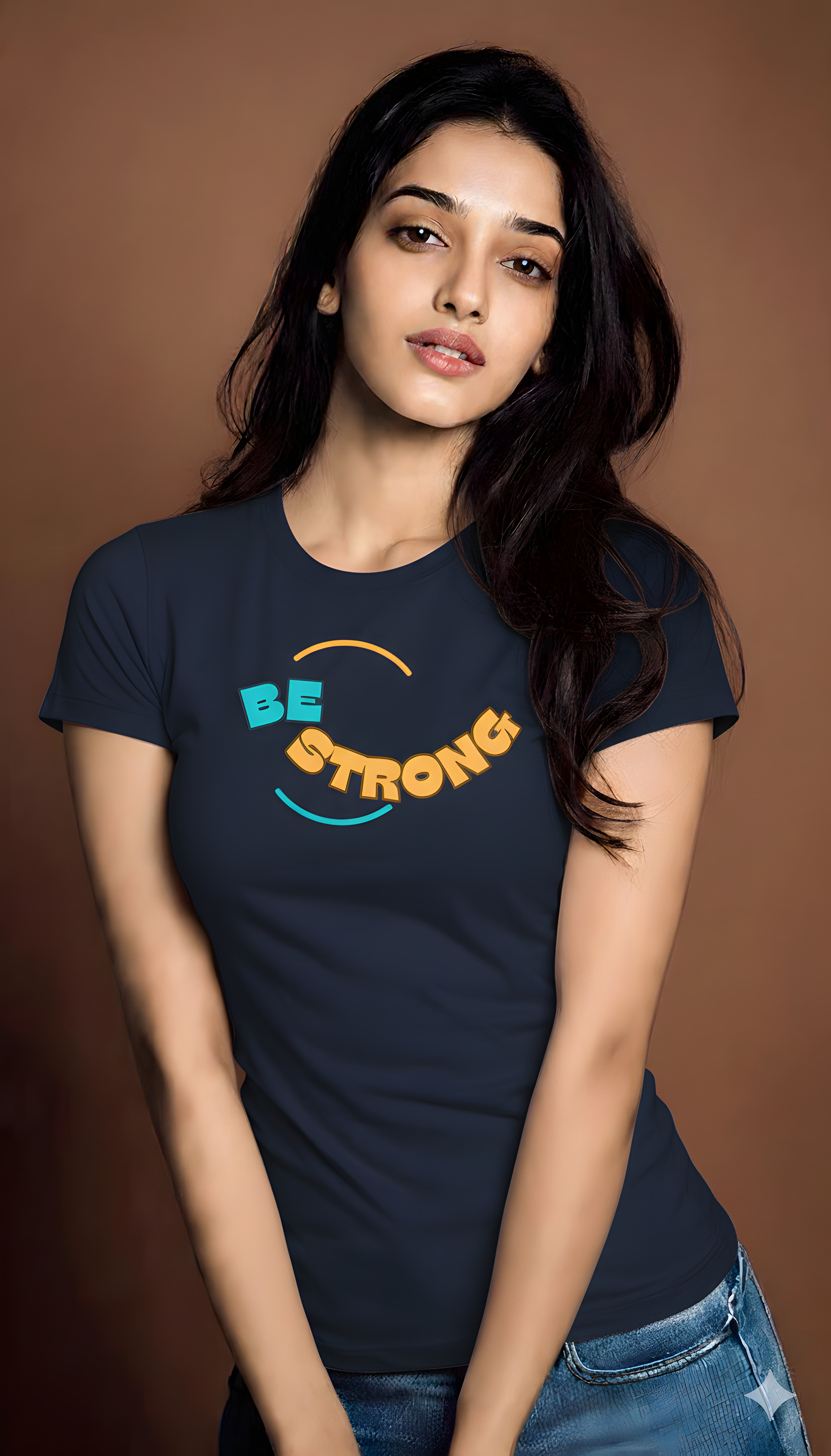 Be Strong  Cotton T-Shirt for Women | Bold Typography Graphic Tee - Storeily