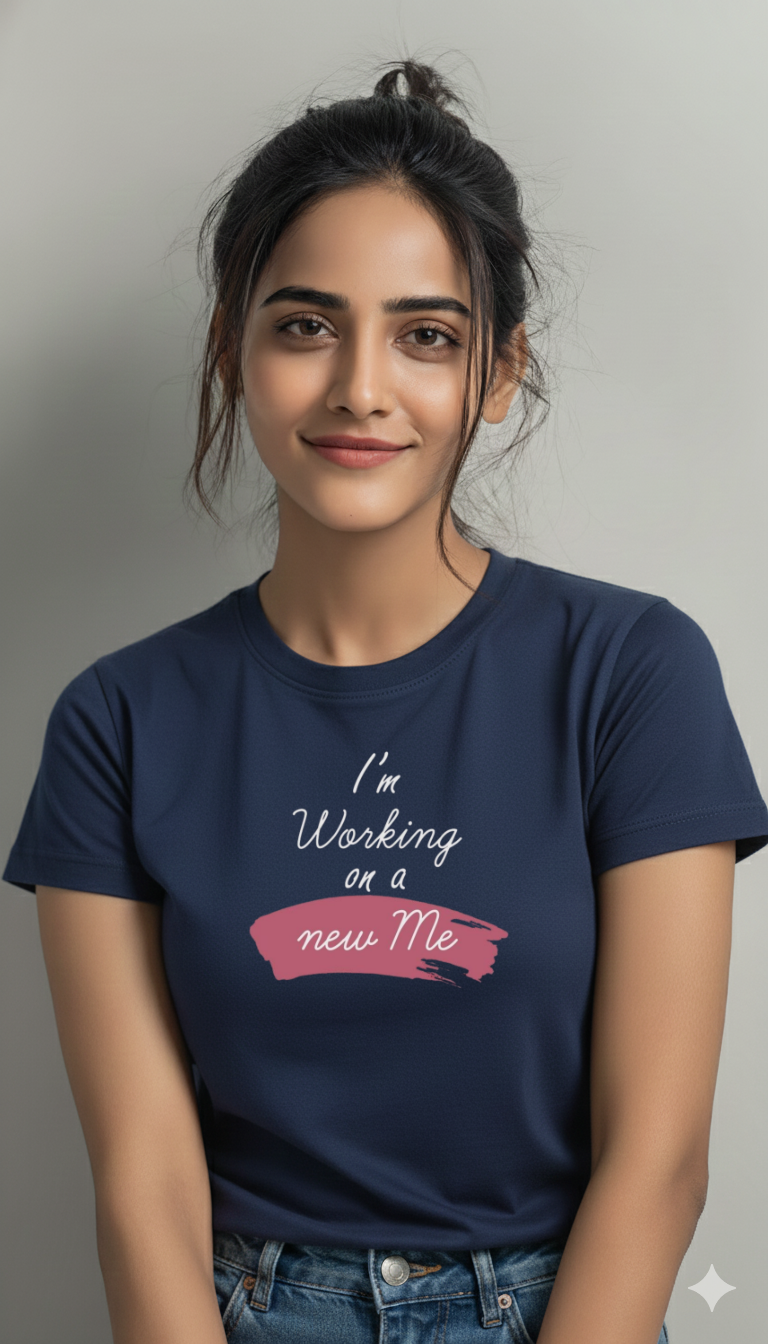 I’m Working on New Me Women's  Cotton T-shirt
