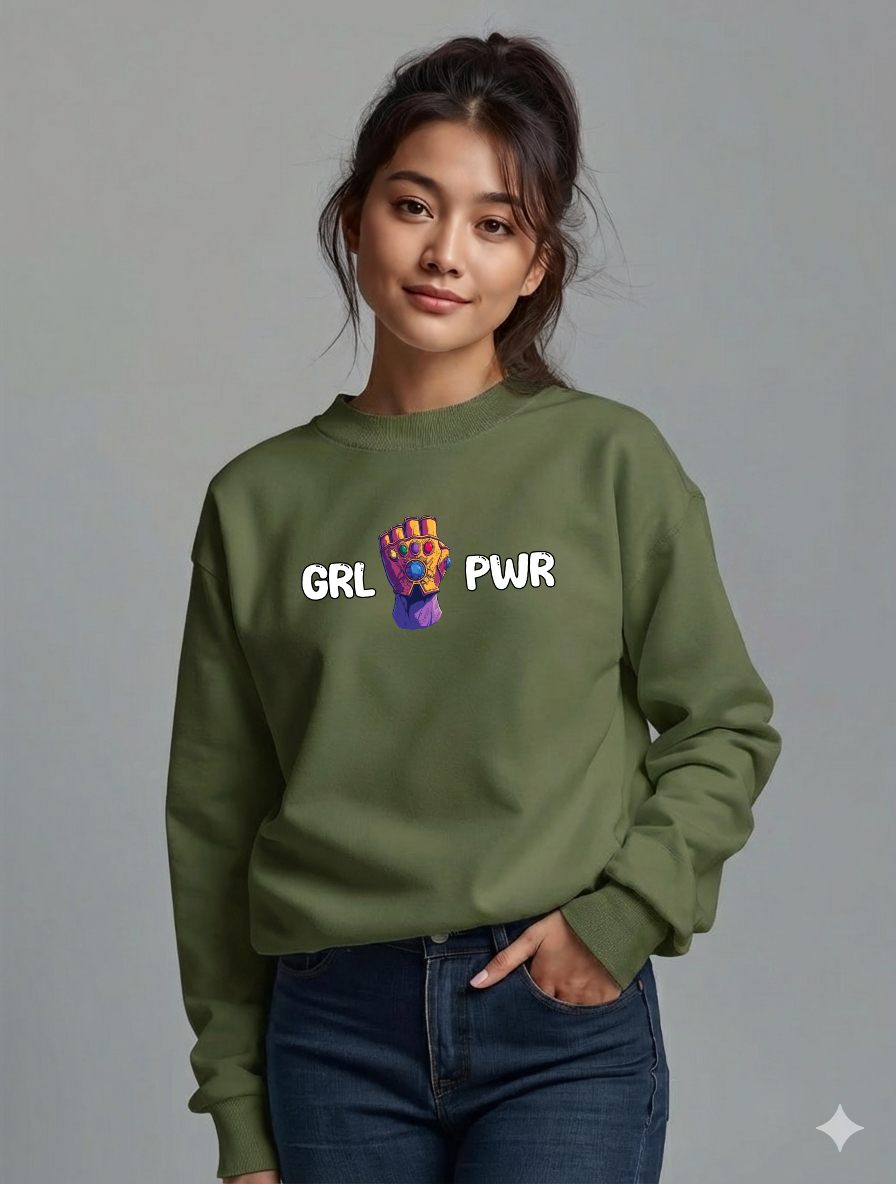 Girl Power Graphic Sweatshirt for Women | Storeily Winter Collection