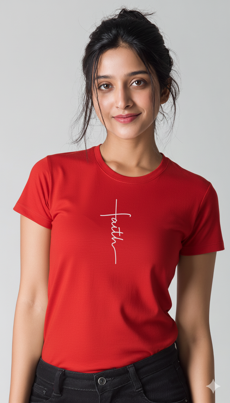Women’s “Faith” Cotton Tshirt