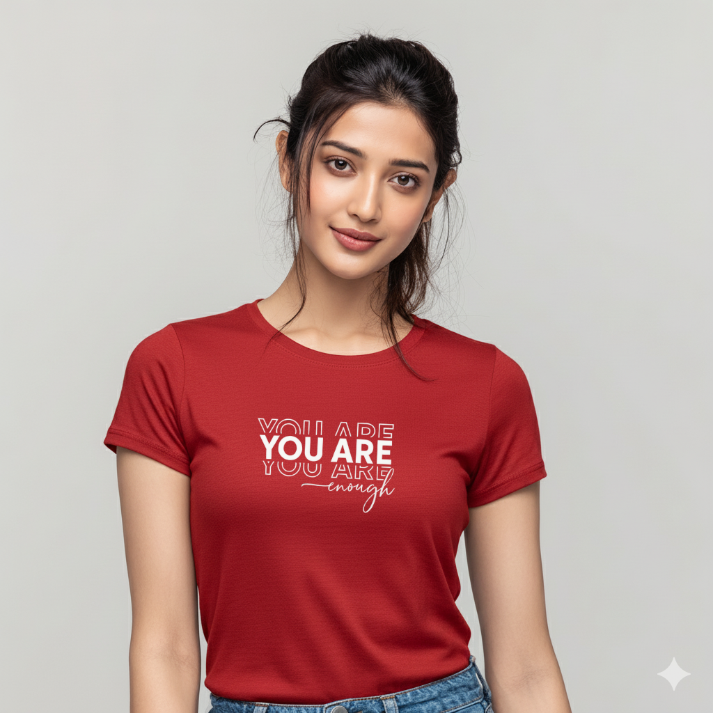 Women’s “You Are Enough” Minimalist Motivational Tshir