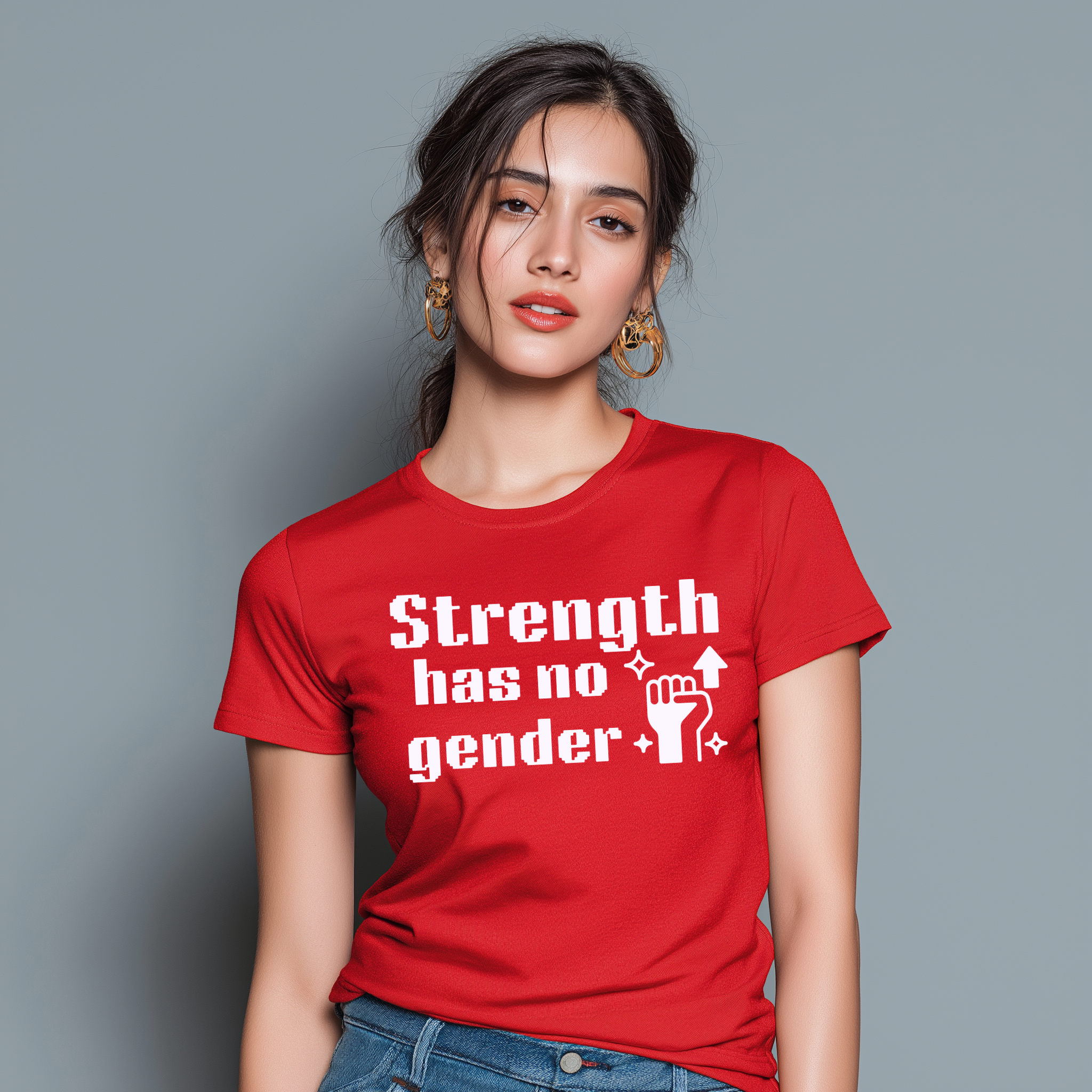 Strength Has No Gender Women’s Cotton T-Shirt