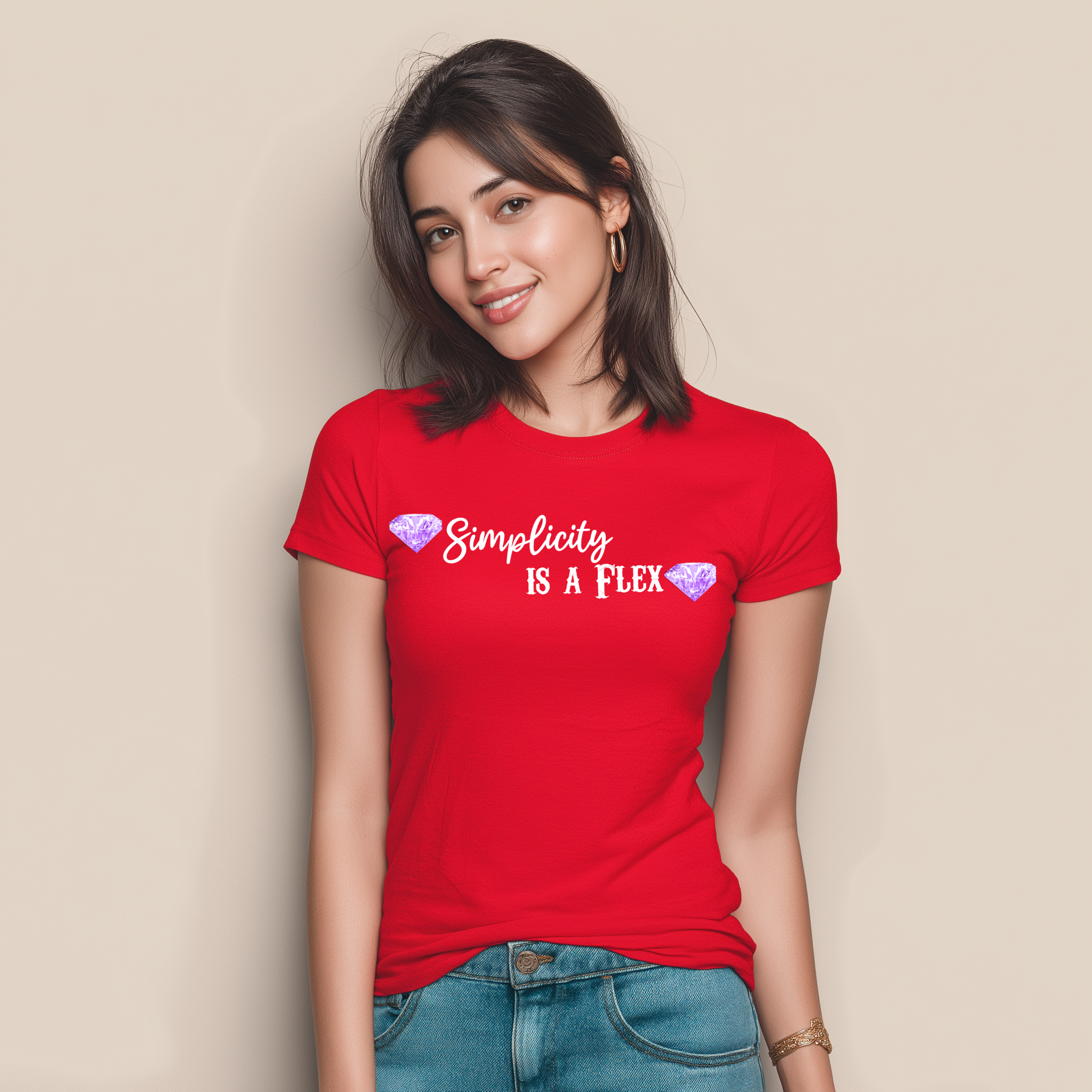 Simplicity Is a Flex Women’s Cotton T-Shirt
