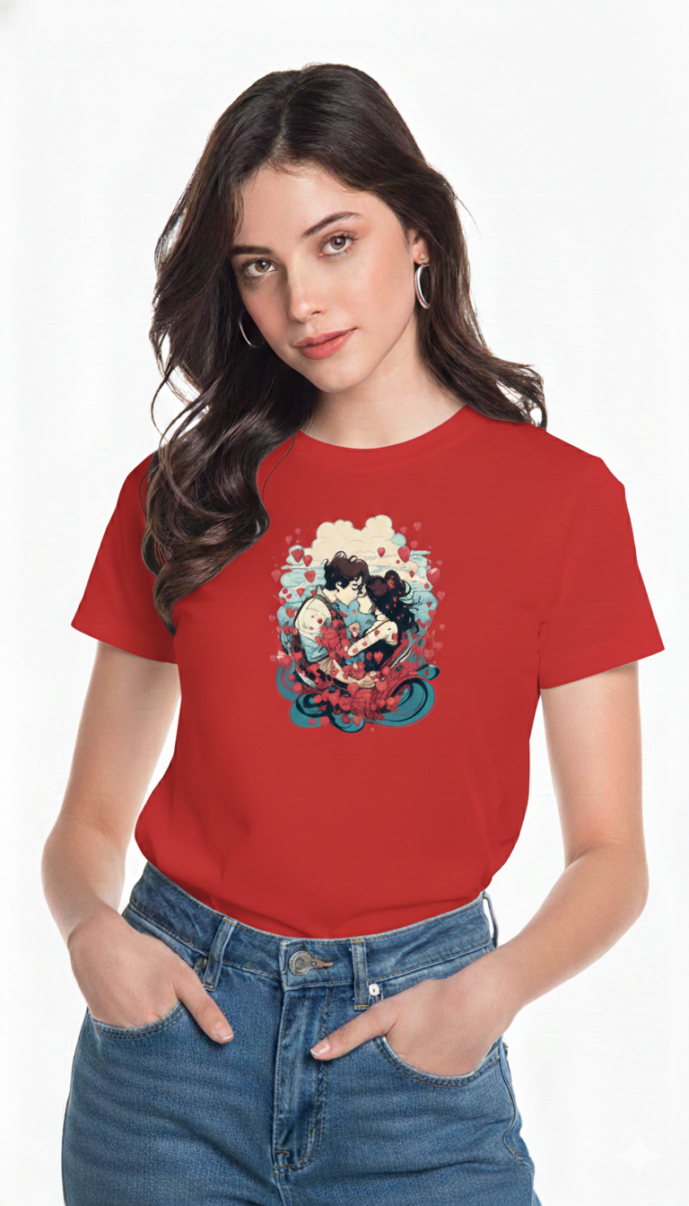 Love is in the Air Women's Cotton T-shirt - Storeily