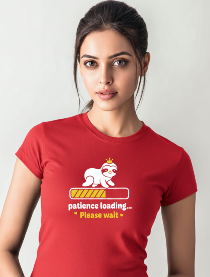 Patience Loading – Women’s Cotton T-Shirt