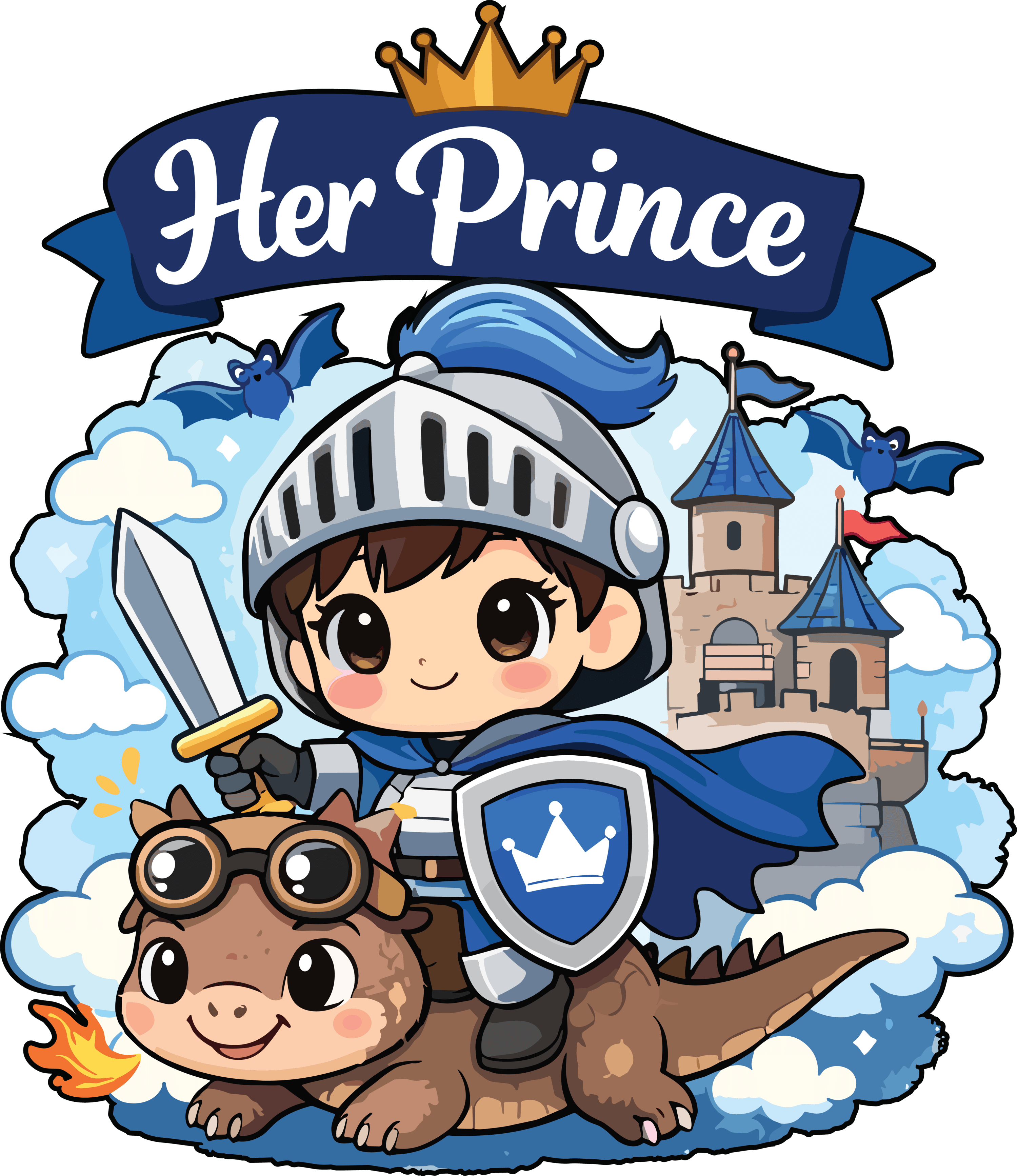 Valentine Special Couple Cotton Oversized T-Shirts – His Princess & Her Prince Theme (Set of 2) - Storeily