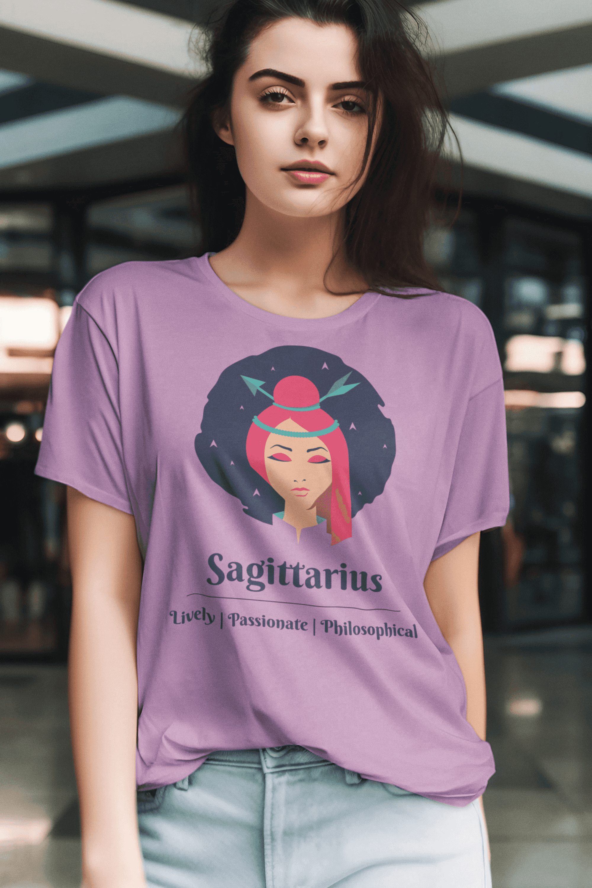 Sagittarius- Stylish and Charismatic Zodiac Women's cotton Tee