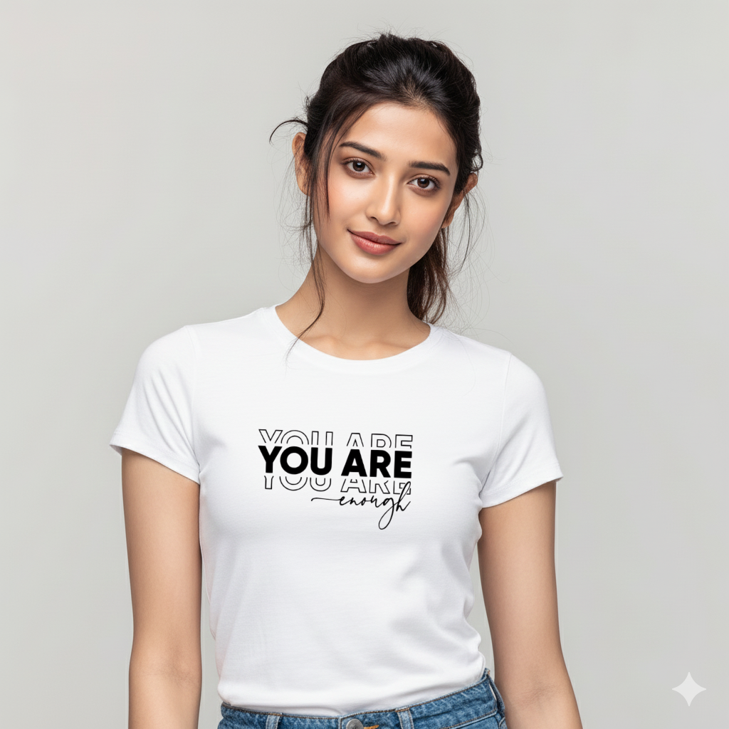Women’s “You Are Enough” Minimalist Motivational Tshir