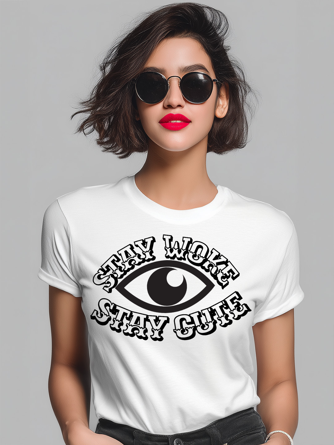 Stay Woke Stay Cute Women’s Cotton T-Shirt