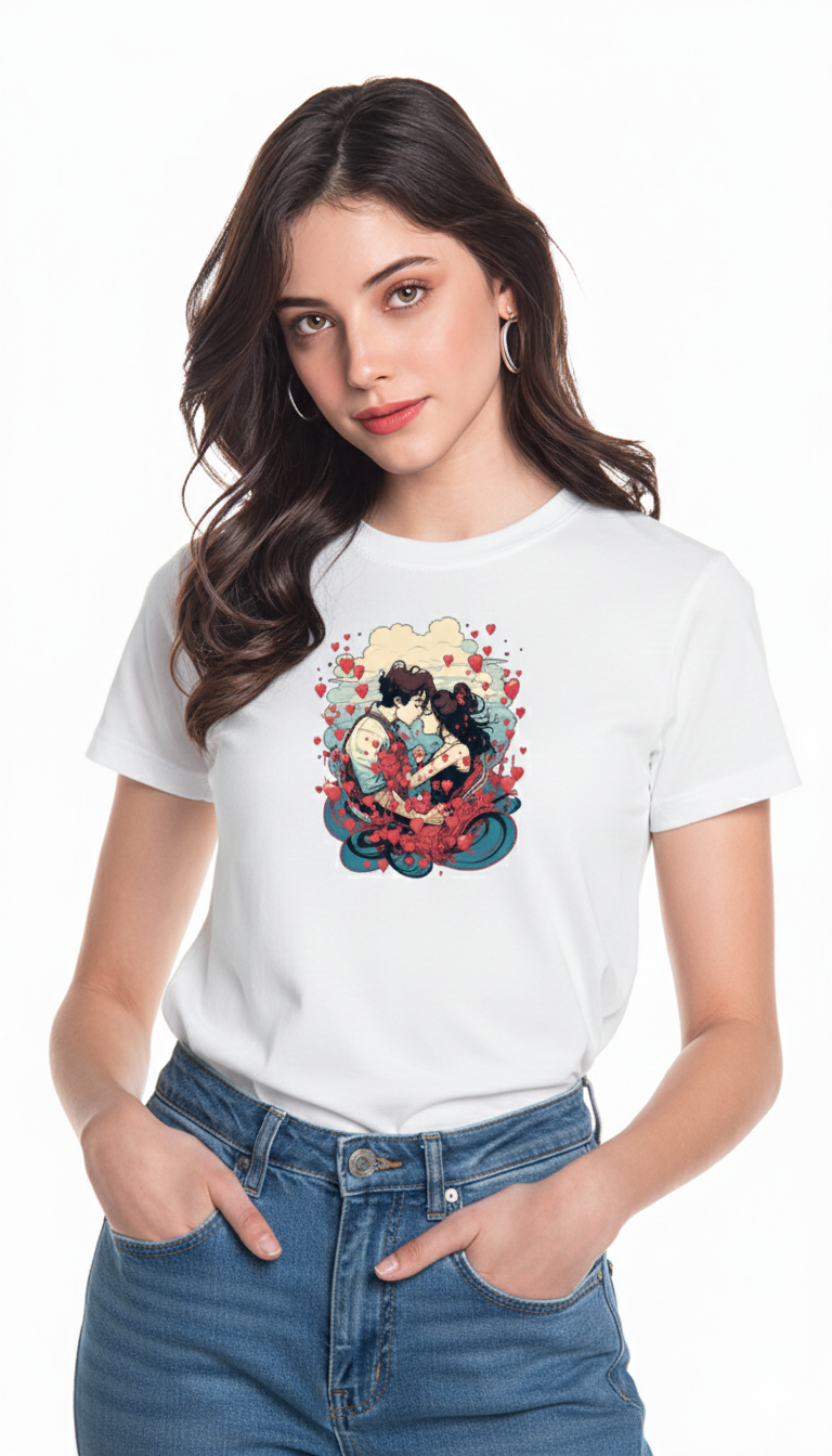 Love is in the Air Women's Cotton T-shirt - Storeily