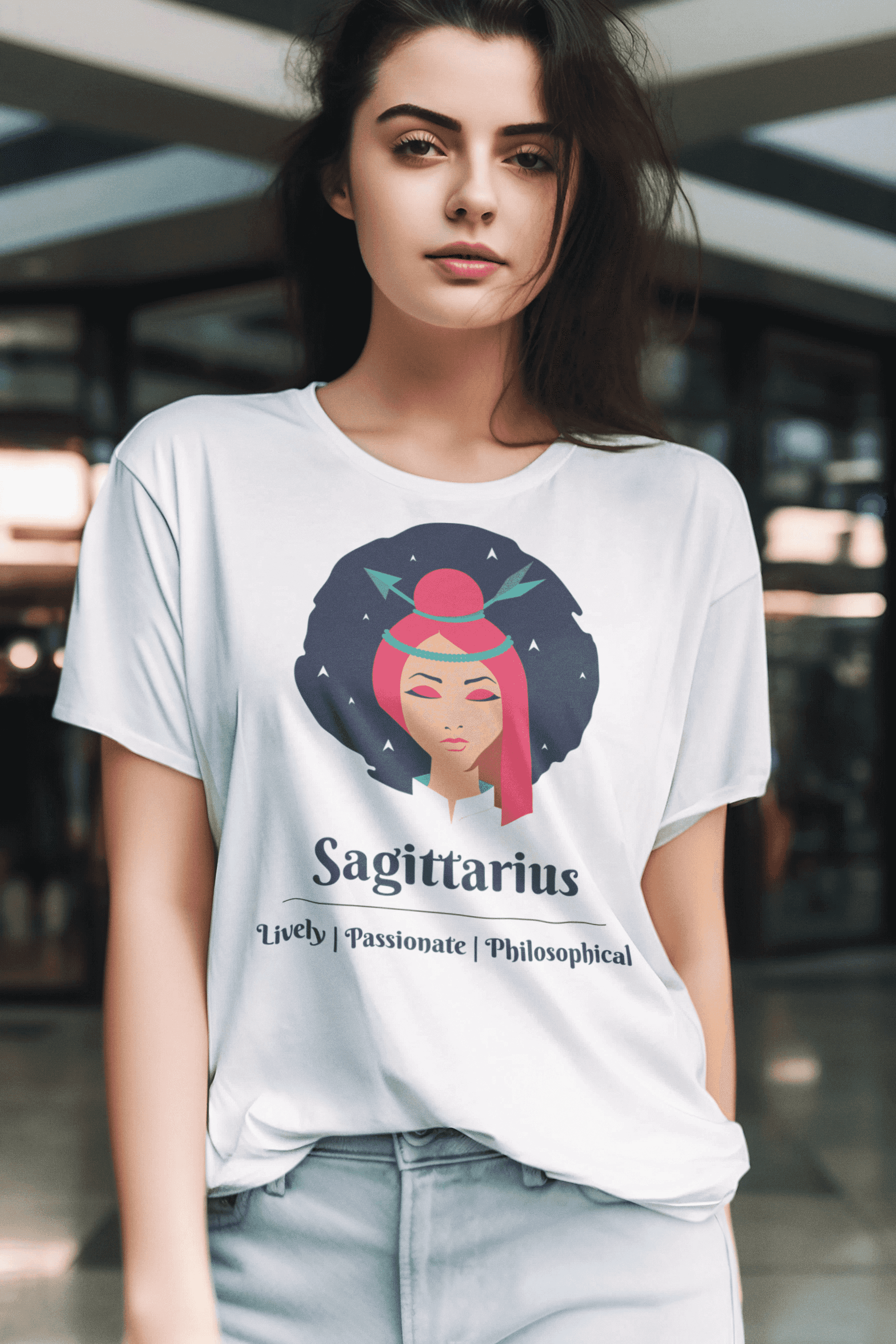 Sagittarius- Stylish and Charismatic Zodiac Women's cotton Tee