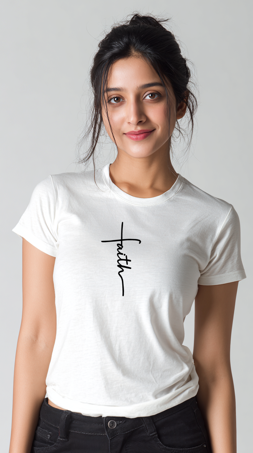 Women’s “Faith” Cotton Tshirt