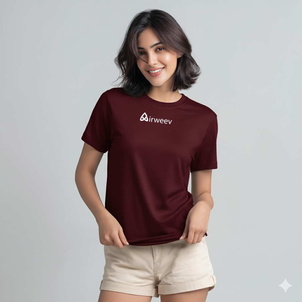 AirWeev Signature Logo Tee – Ultra Soft, Sweat-Free Comfort