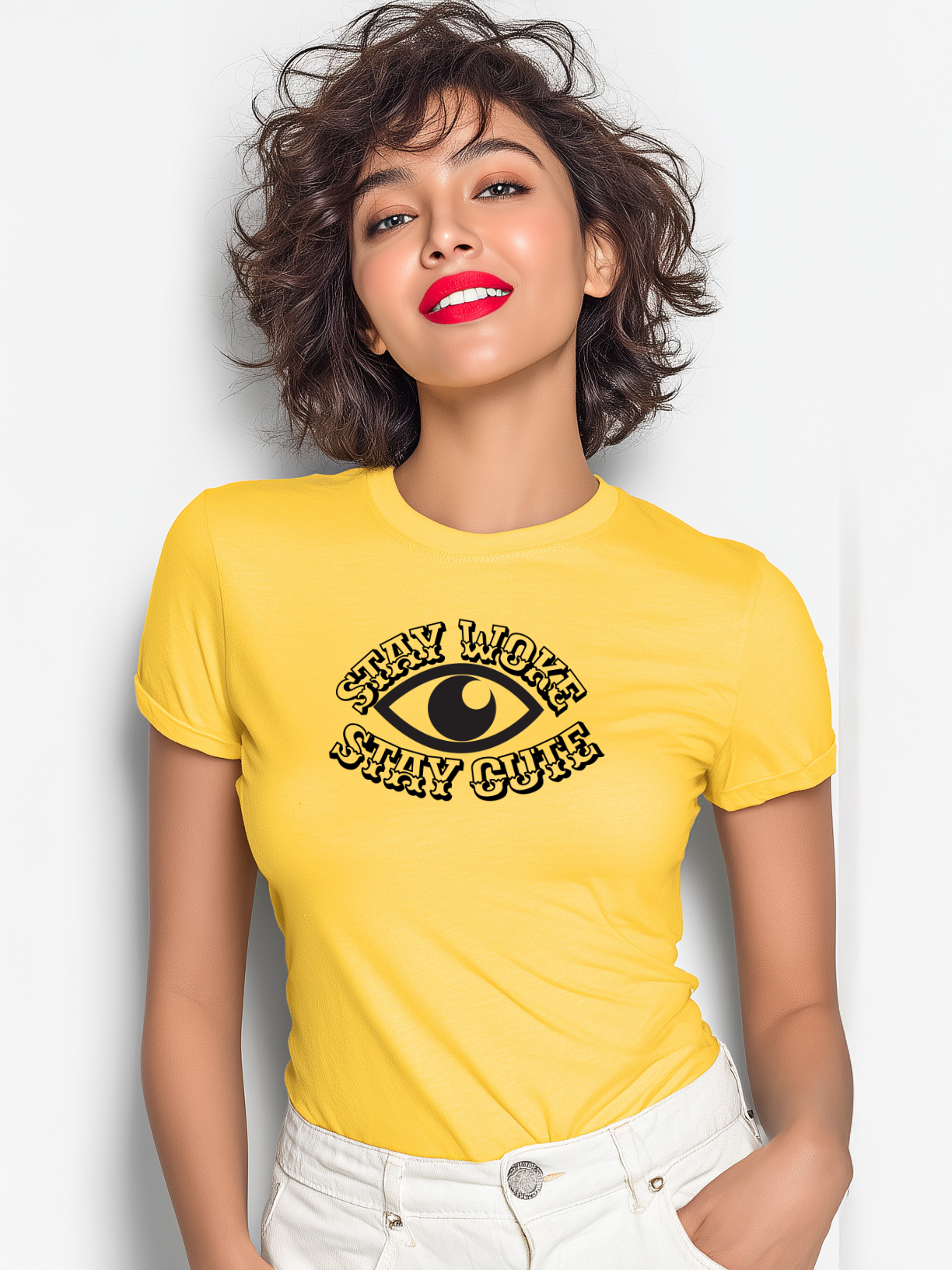 Stay Woke Stay Cute Women’s Cotton T-Shirt