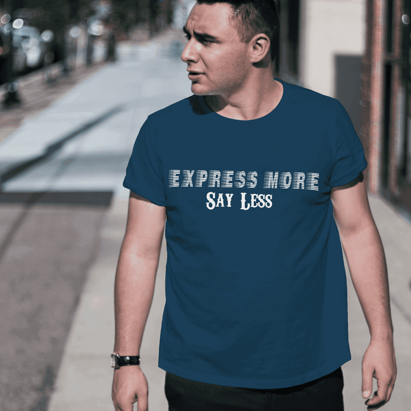 Express more Say less Men's Graphic T-Shirt