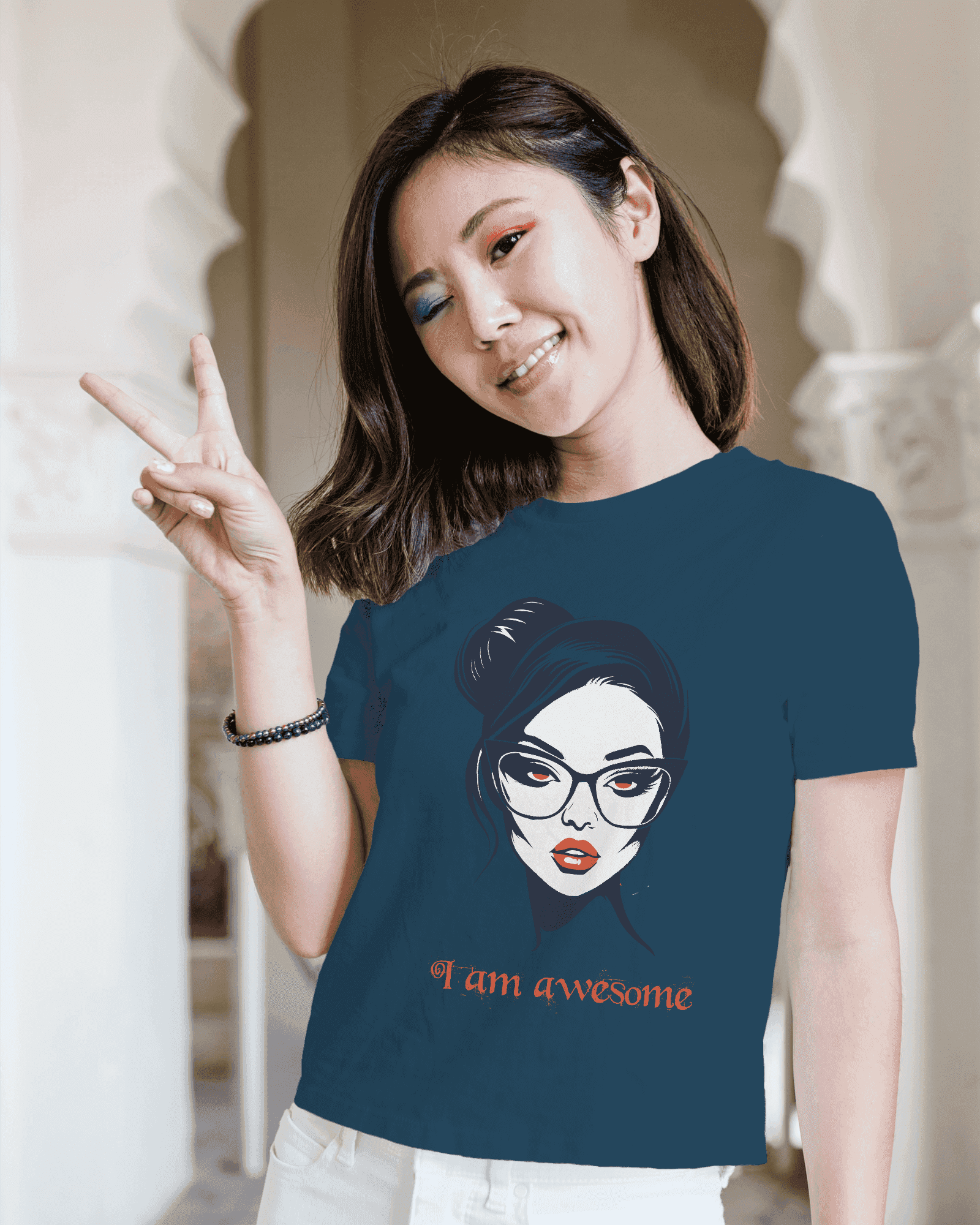 I Am Awesome Women's Empowerment Cotton T-Shirt