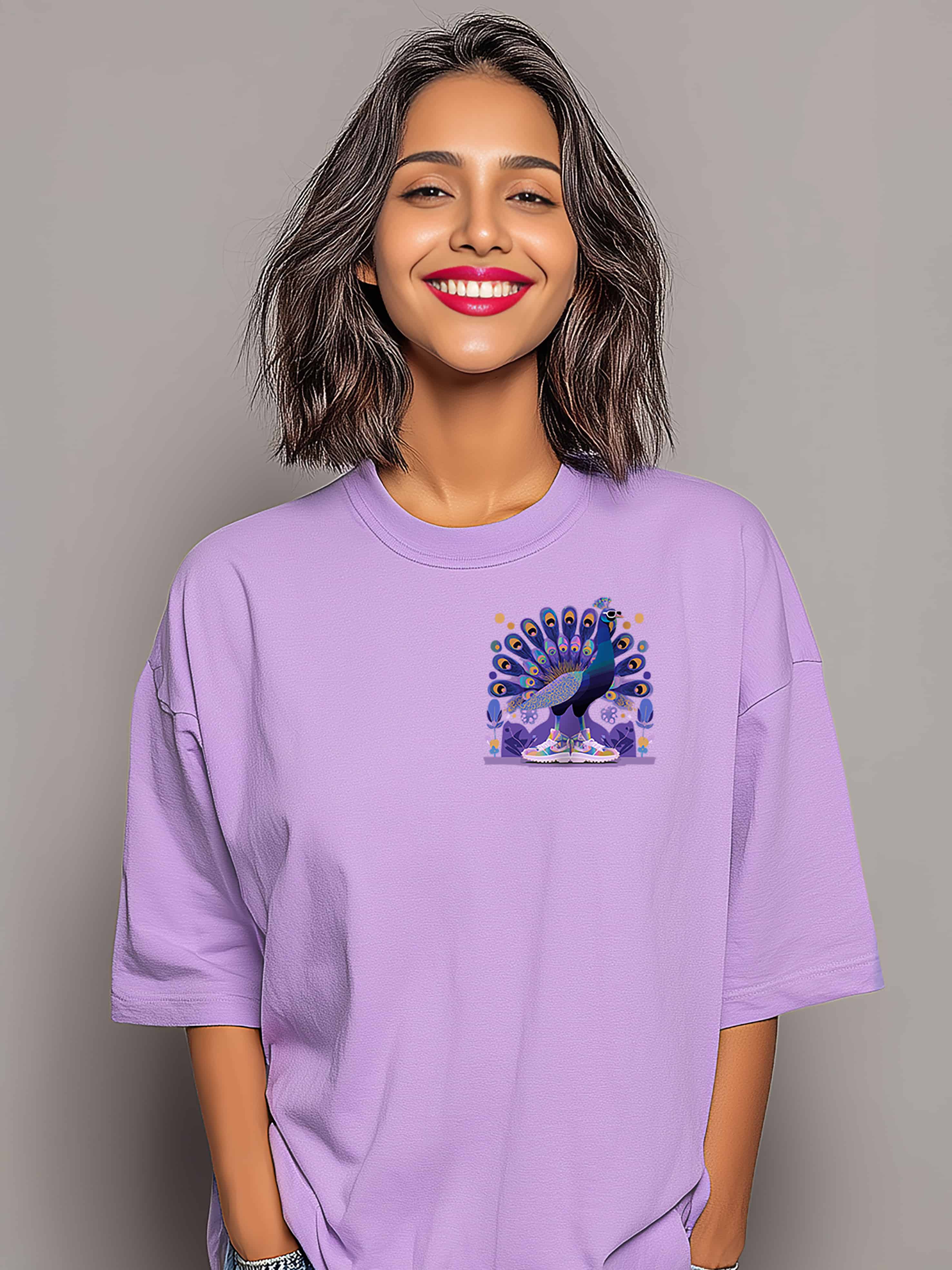 Peacock Flex Oversized Cotton T-Shirt