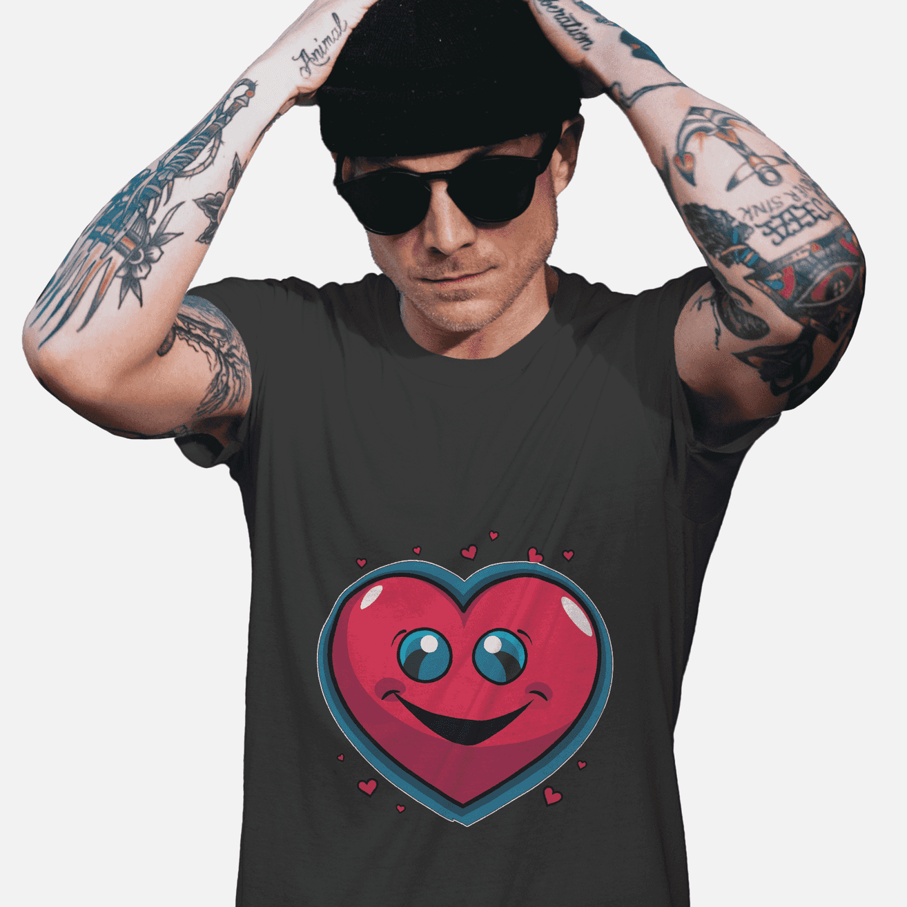 Love in Red Men's Heart-Printed T-Shirt - Express Your Love