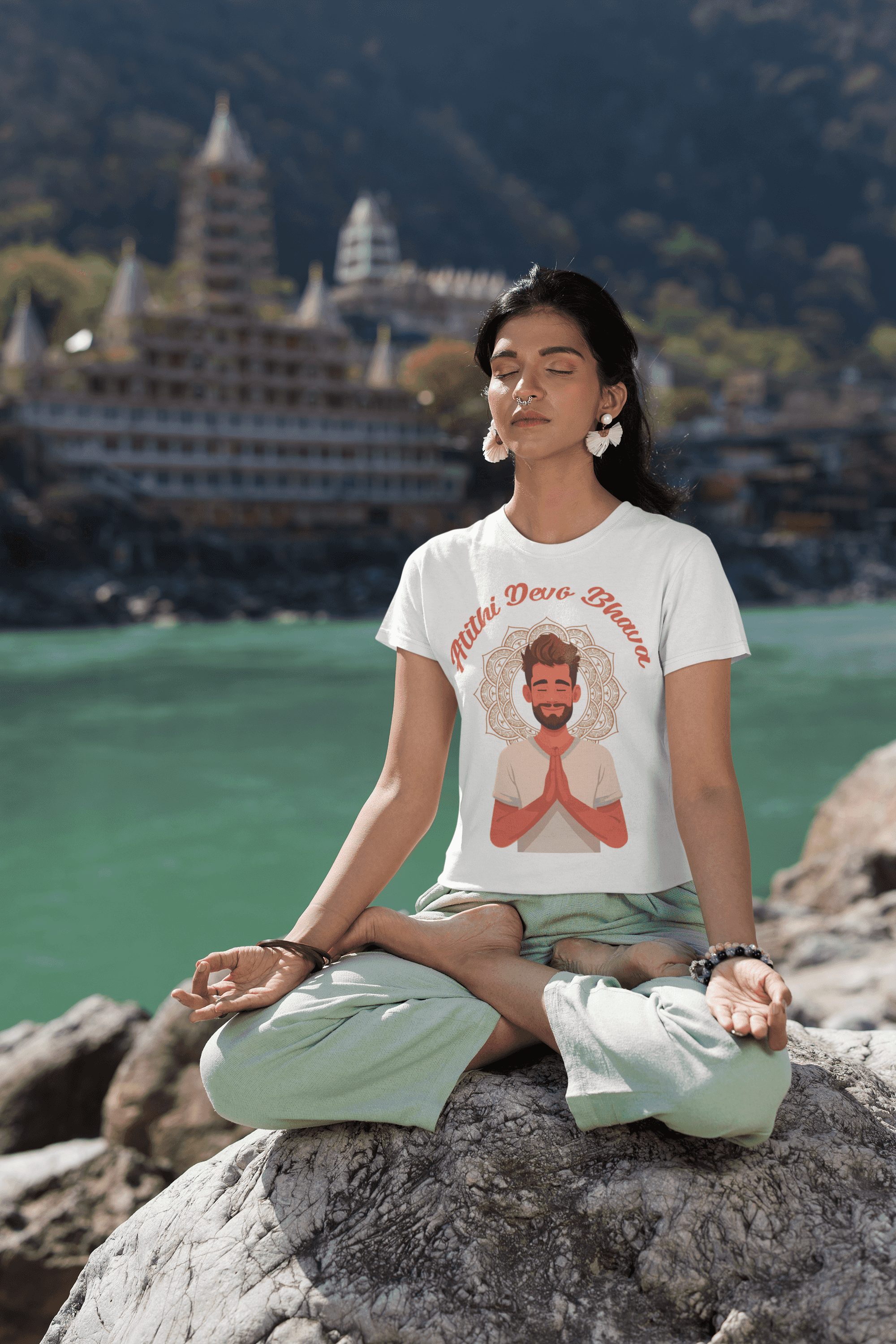 Atithi Devo Bhava Women's Graphic T-Shirt - Elegance in Hospitality