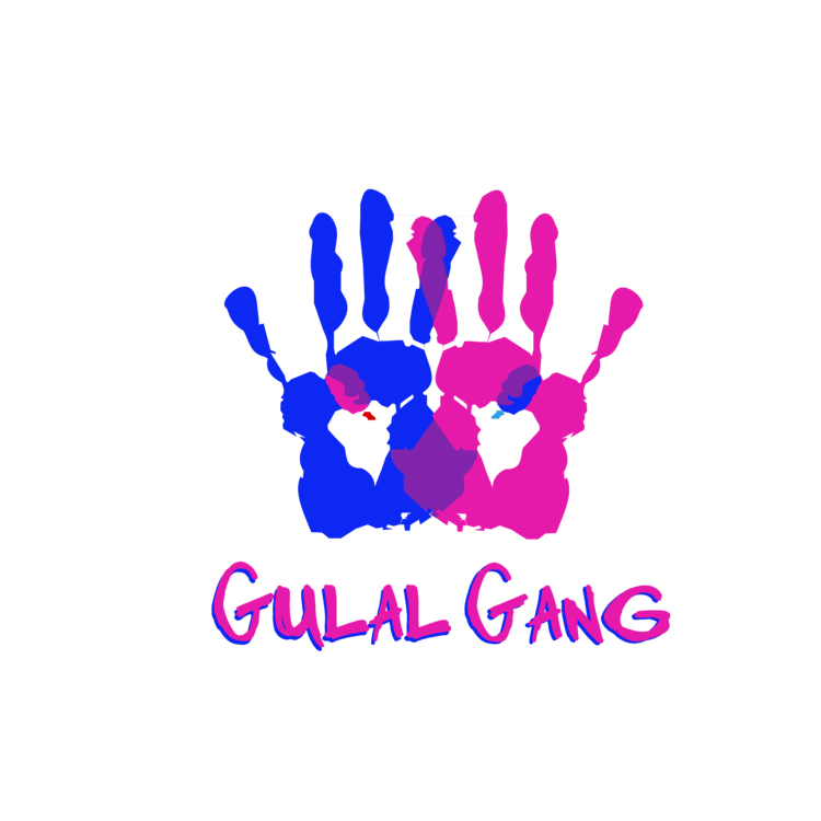 'Gulal Gang' Colorful Hands Design t shirt for Women