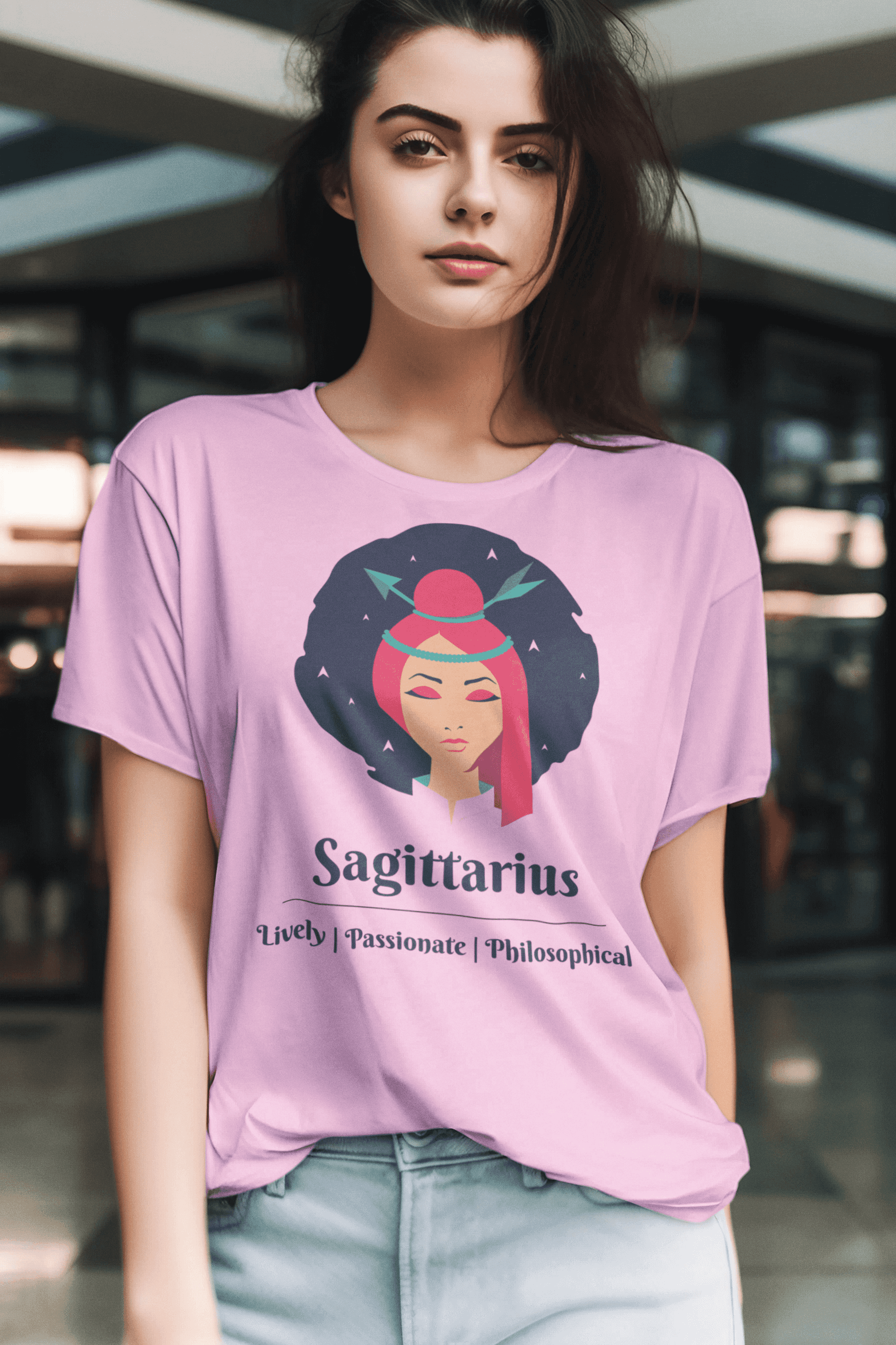 Sagittarius- Stylish and Charismatic Zodiac Women's cotton Tee