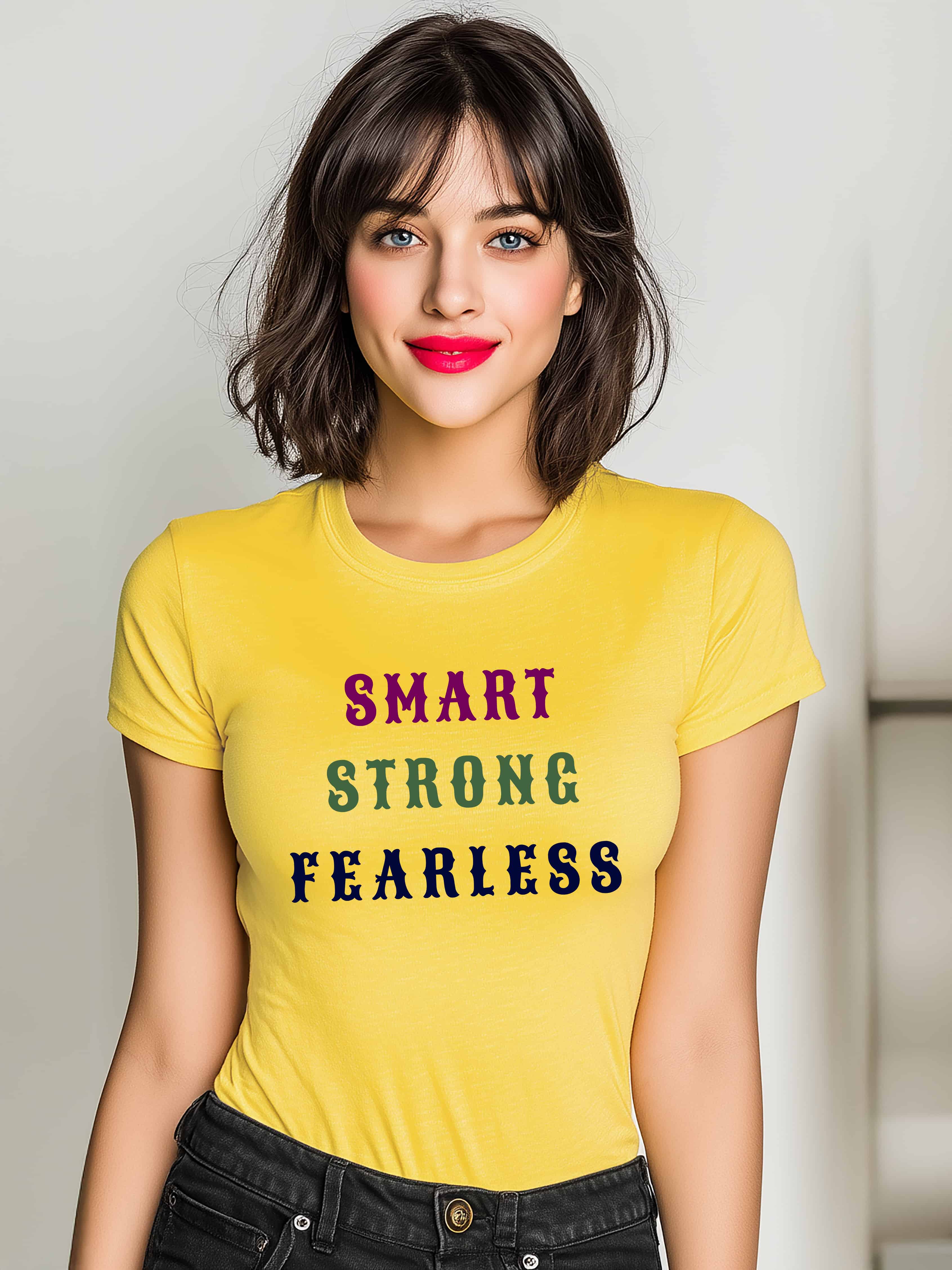 "Smart, Strong, Fearless" Women's Cotton T-Shirt
