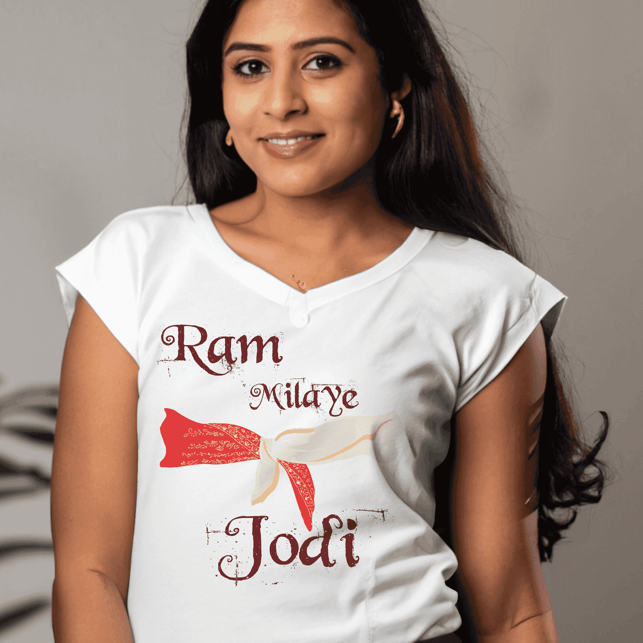 Ram Milaye Jodi Women's Couple Theme T-Shirt - United by Destiny