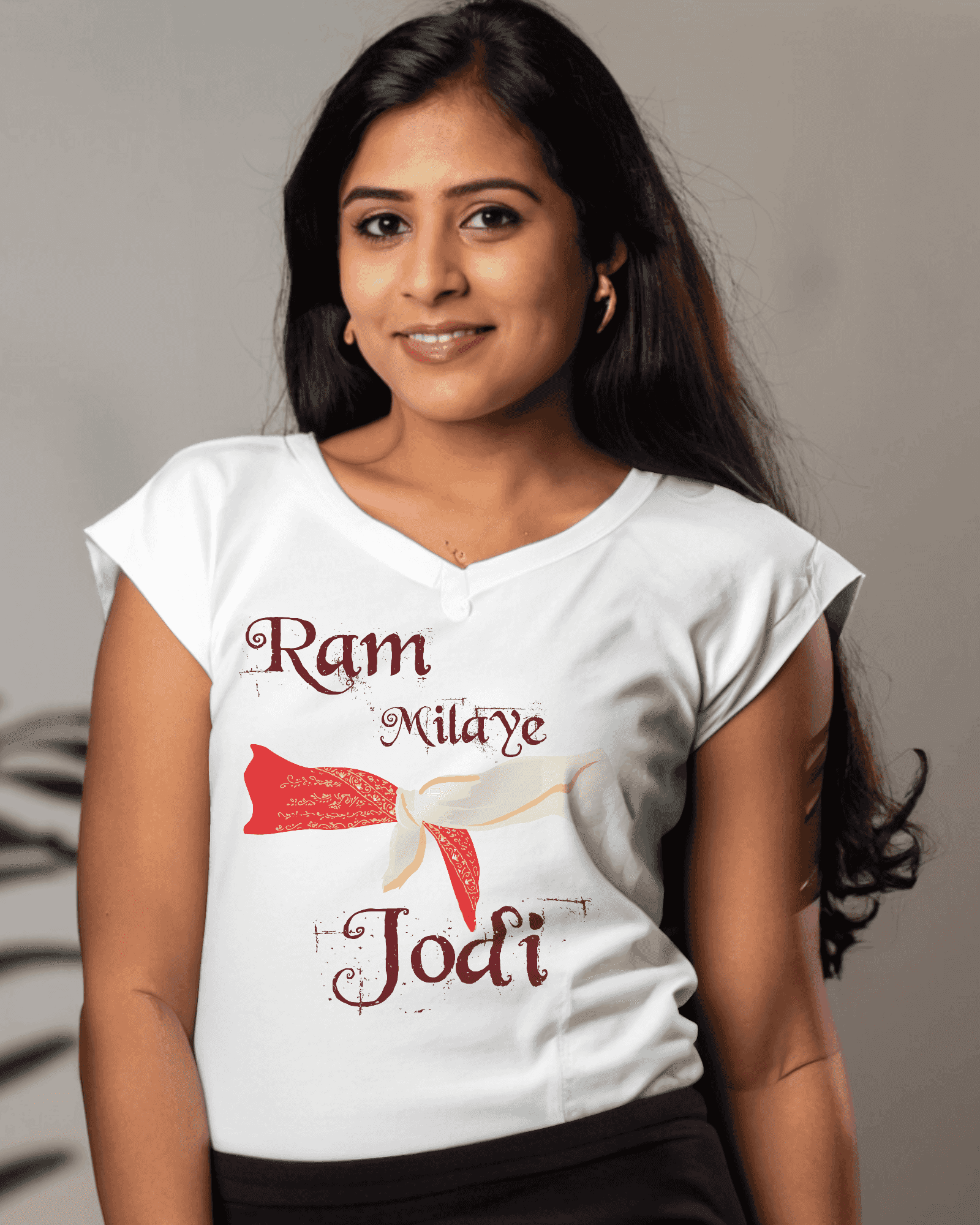 Ram Milaye Jodi Women's Cotton T-shirt