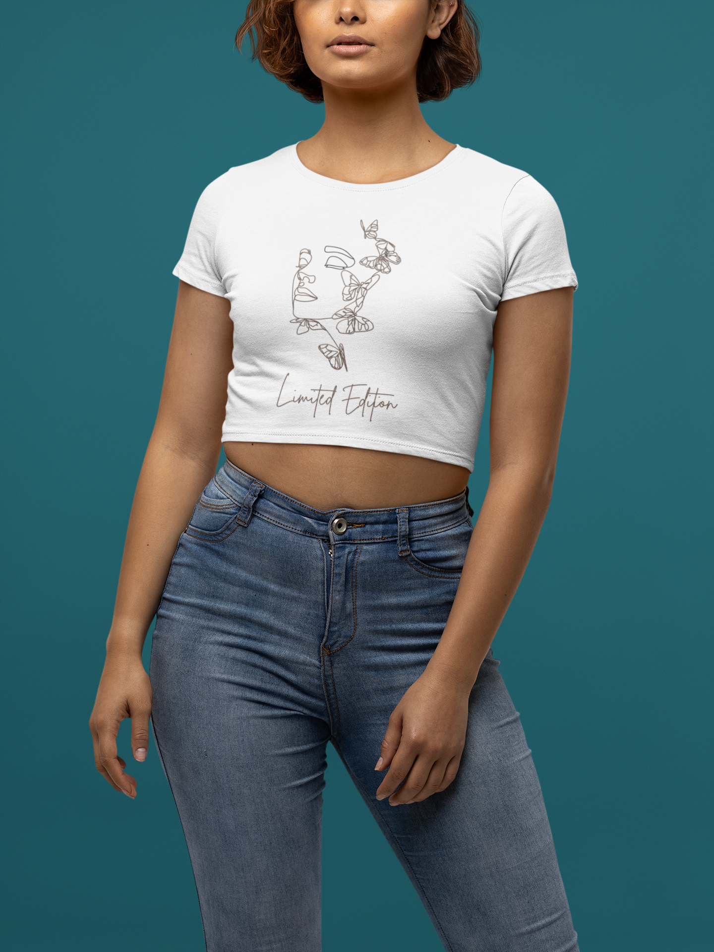 Limited Edition Crop top for women with Minimalistic Woman Design| Storeily