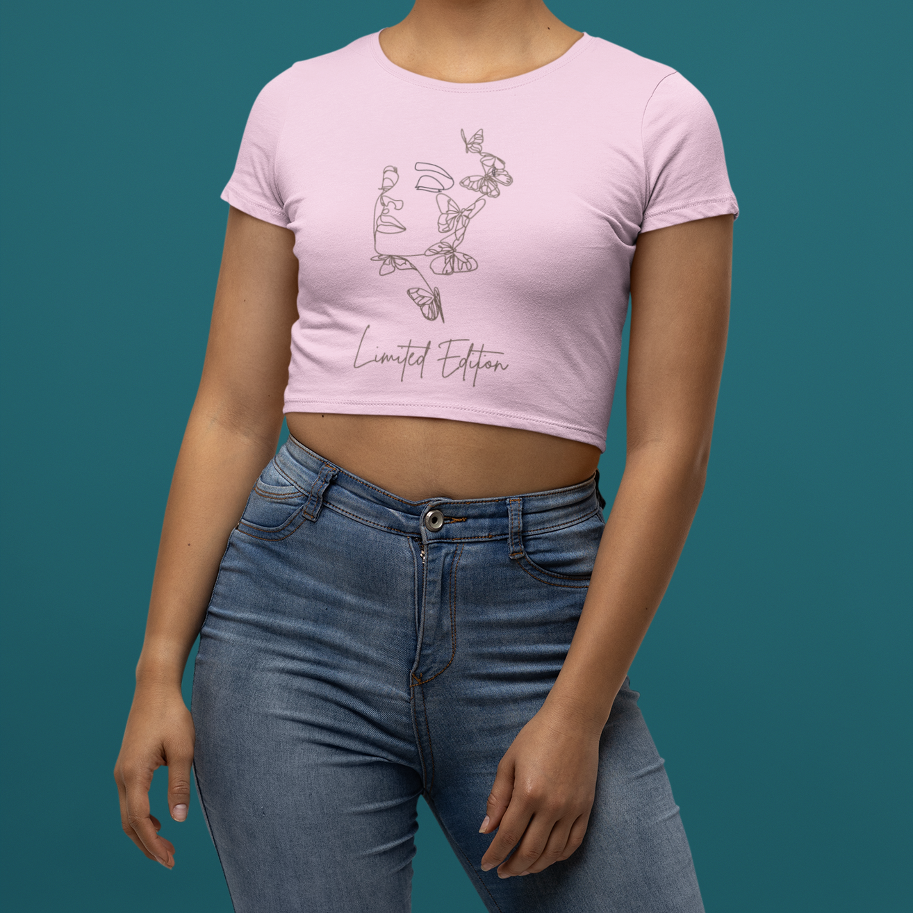 Limited Edition Crop top for women with Minimalistic Woman Design| Storeily