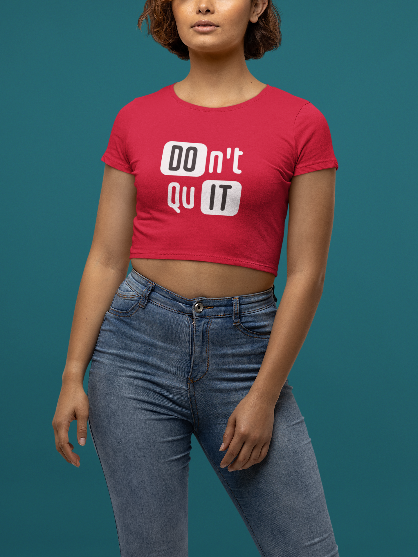 'Don't Quit' Women's Graphic Crop Top| Storeily