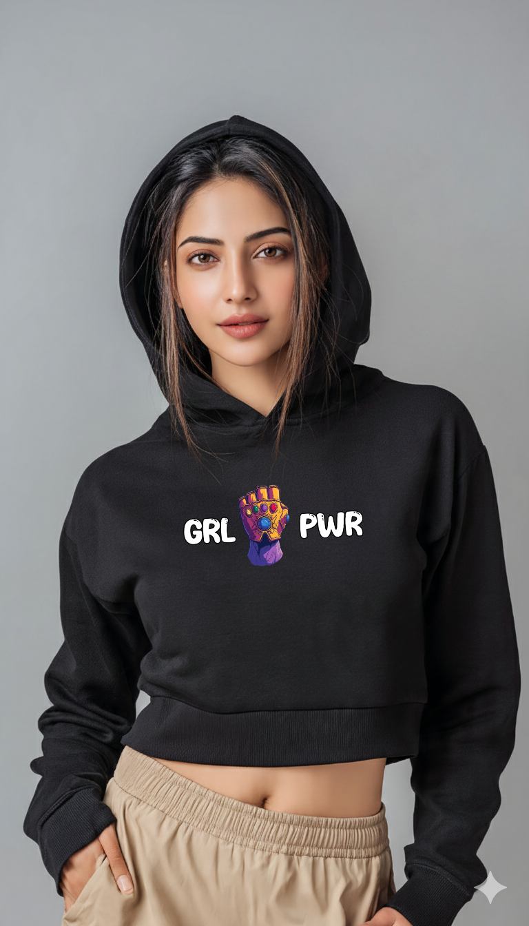 Girl Power – Women’s Crop Hoodie | Storeily Winter Collection