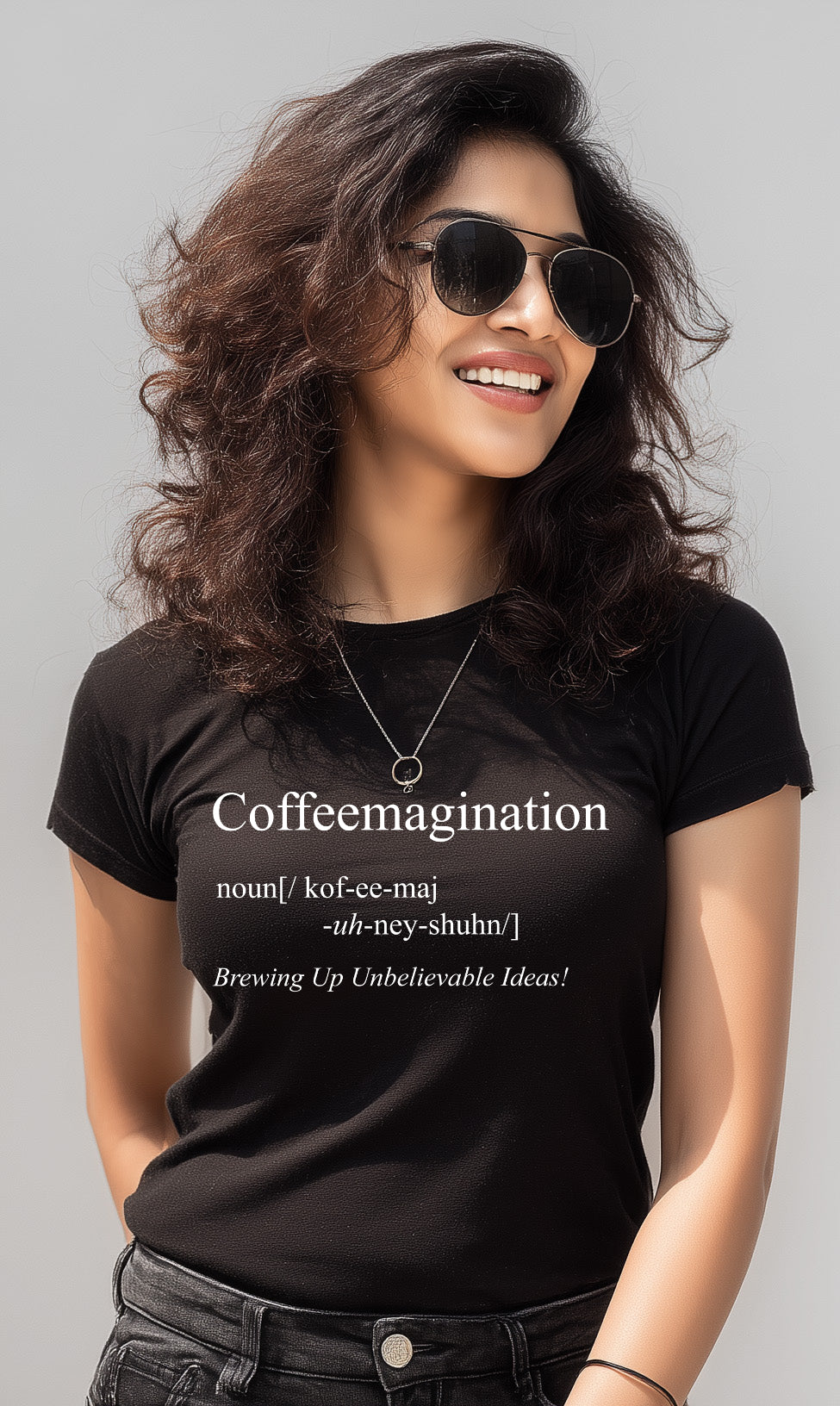 "Brewing Brilliance Coffeemagination" Women's Cotton T-Shirt