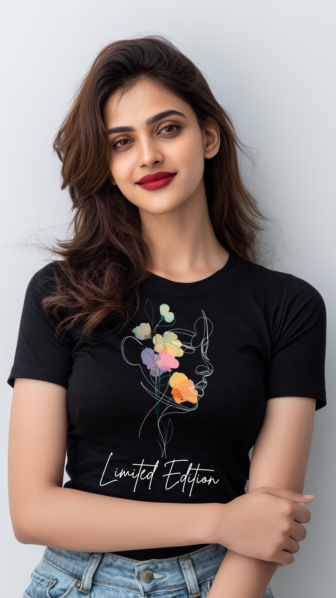 Petal Muse – Limited Edition Regular Fit Round Neck Cotton T-Shirt