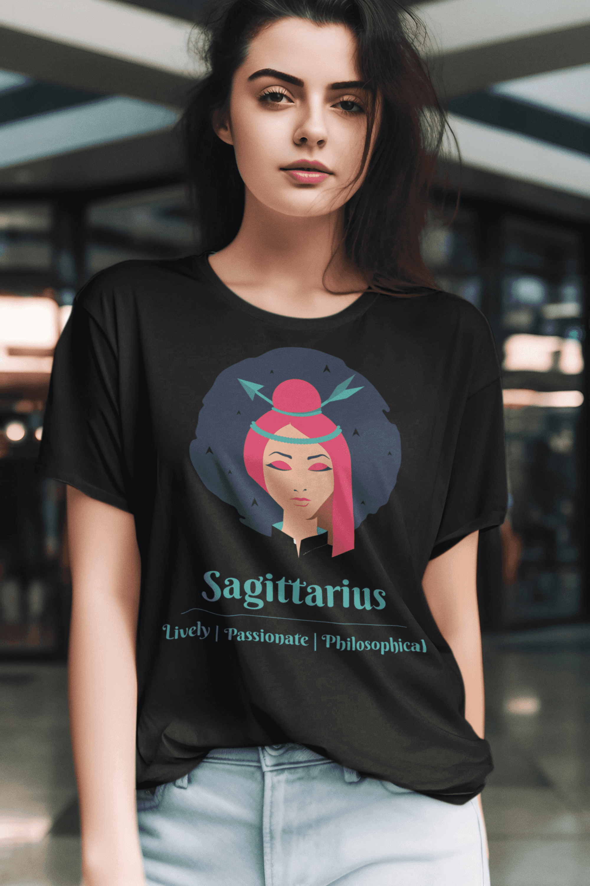 Sagittarius- Stylish and Charismatic Zodiac Women's cotton Tee