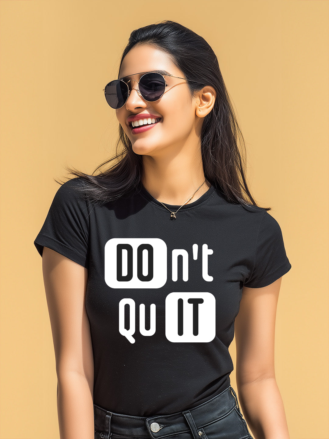 Don't Quit Women's Graphic Cotton T-Shirt