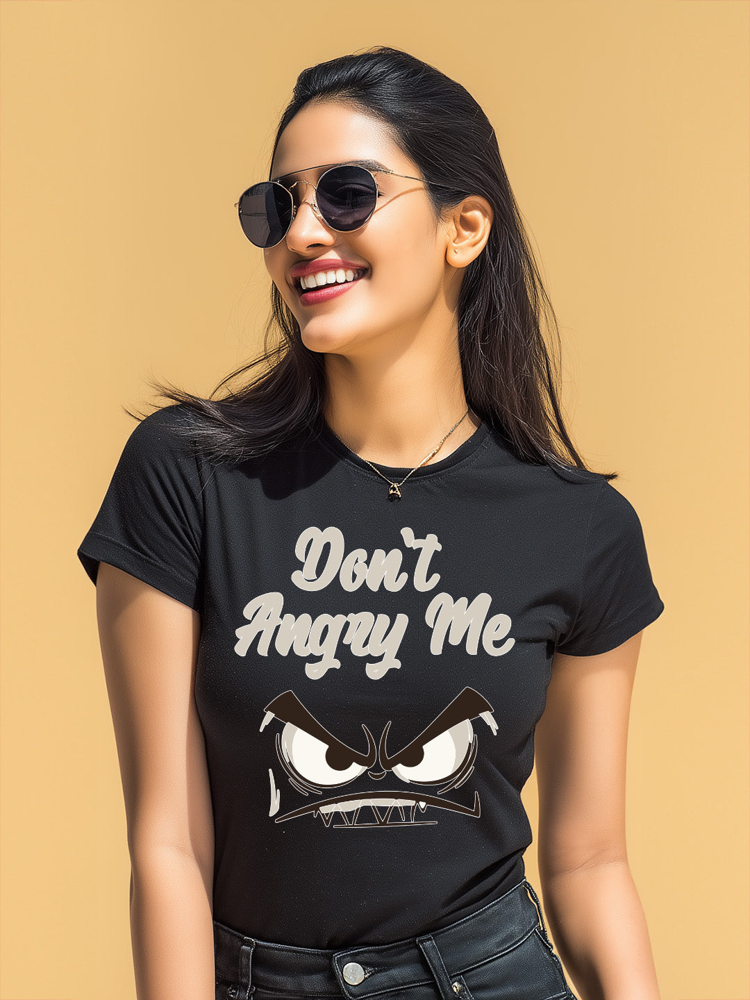 Don't Angry Me" Women's Cotton T-Shirt