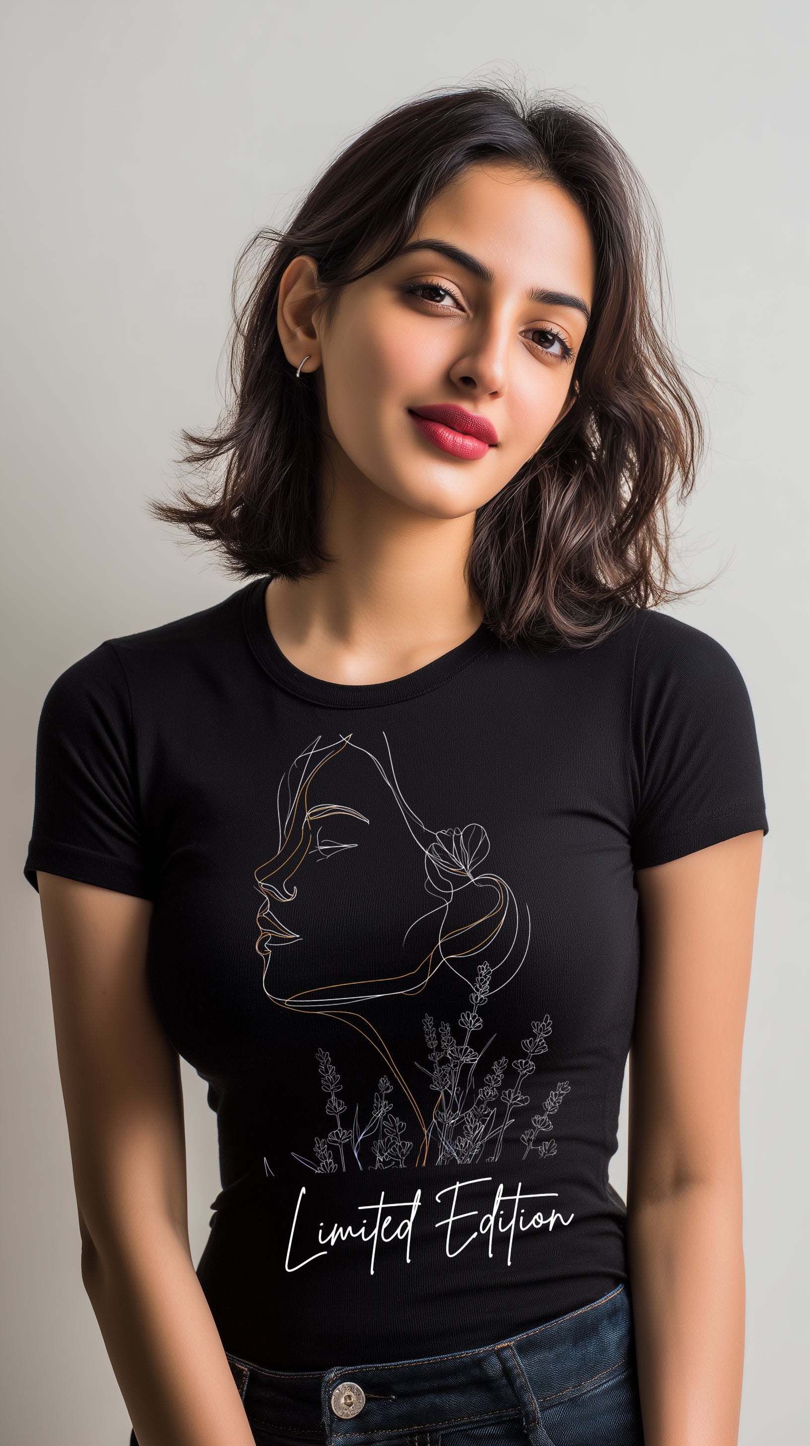 Quiet Grace – Limited Edition Regular Fit Round Neck Cotton T-Shirt