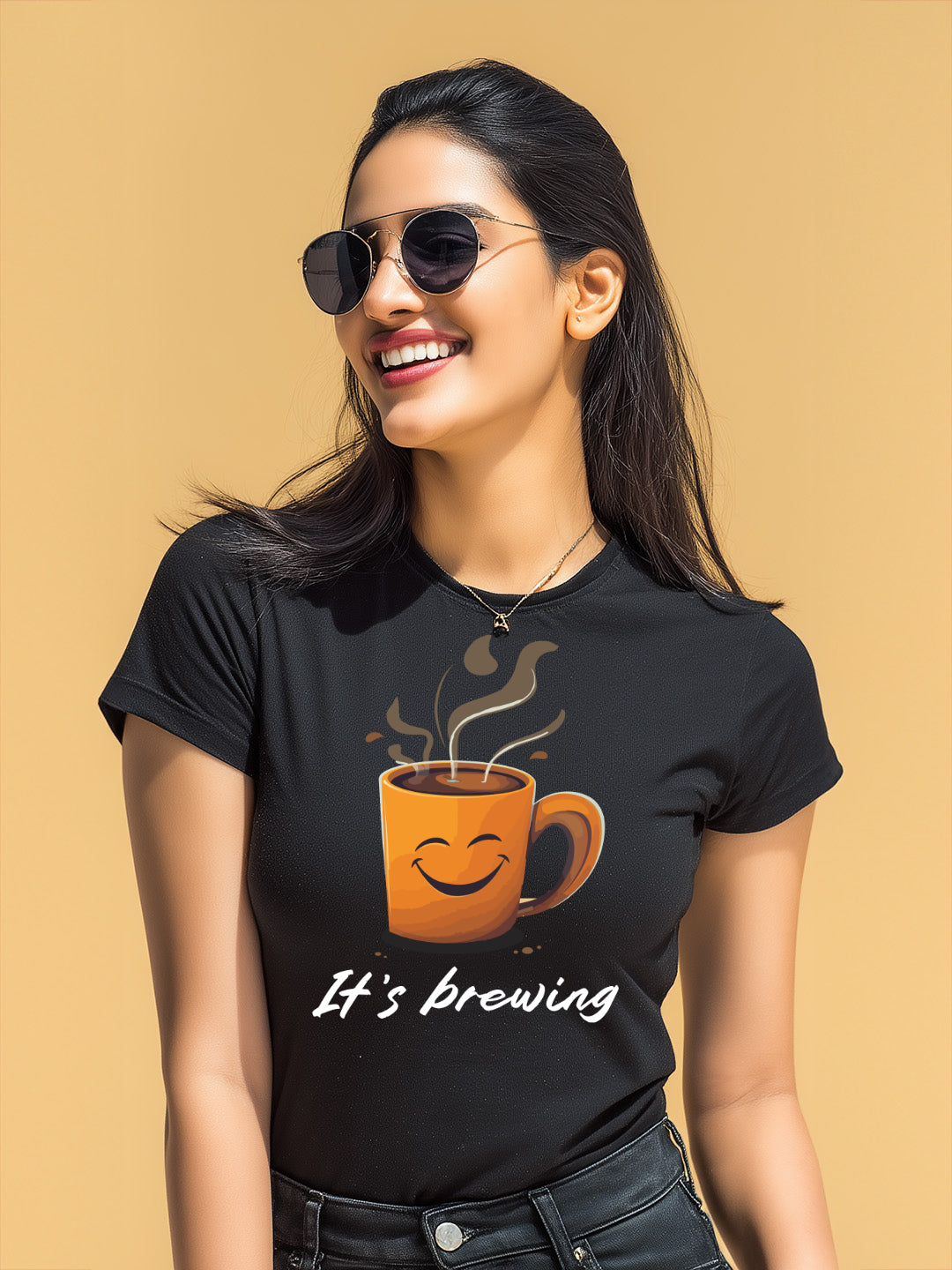It's Brewing Women's Coffee Lover Cotton T-Shirt