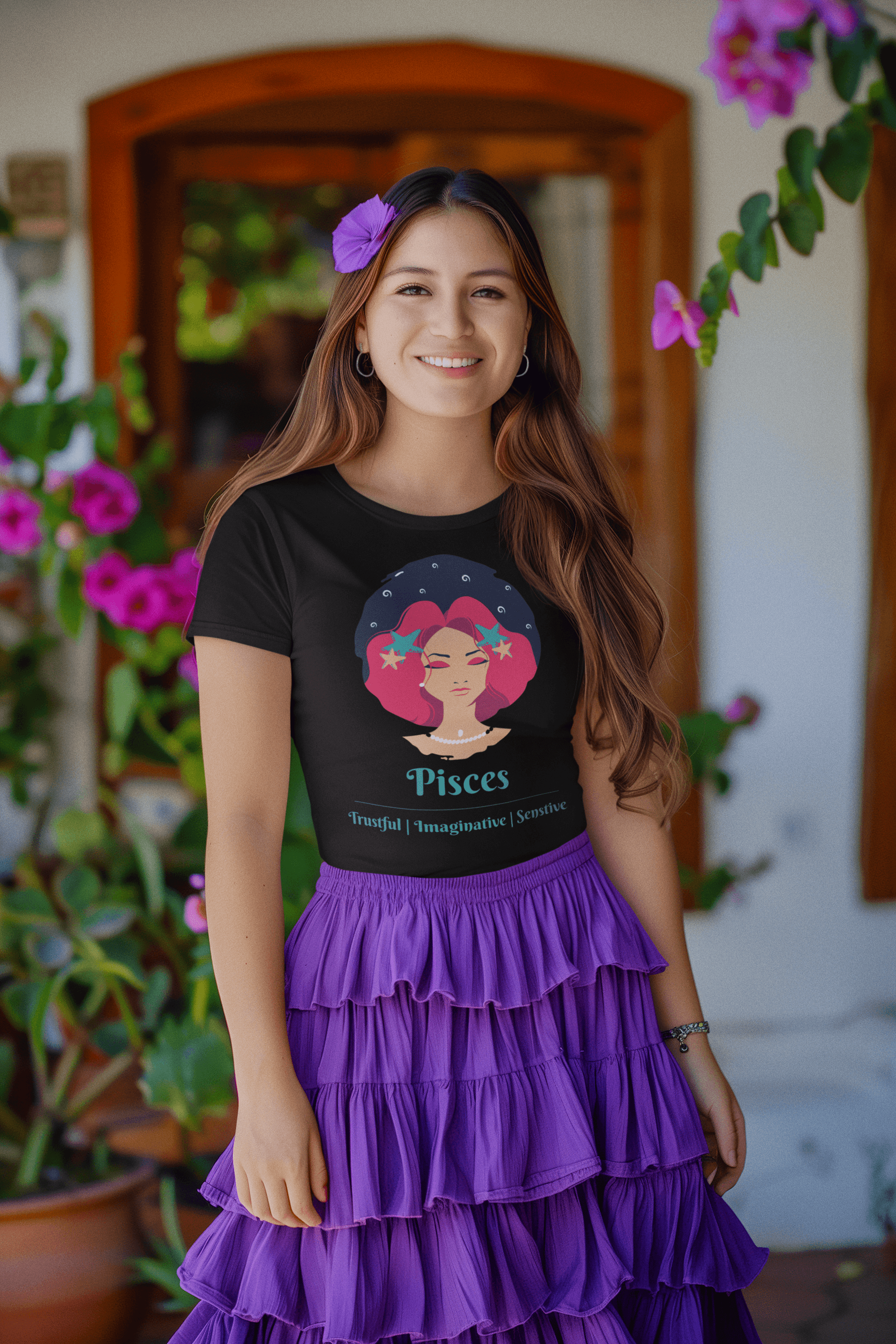 Pisces- Stylish and Charismatic Zodiac Women's cotton Tee