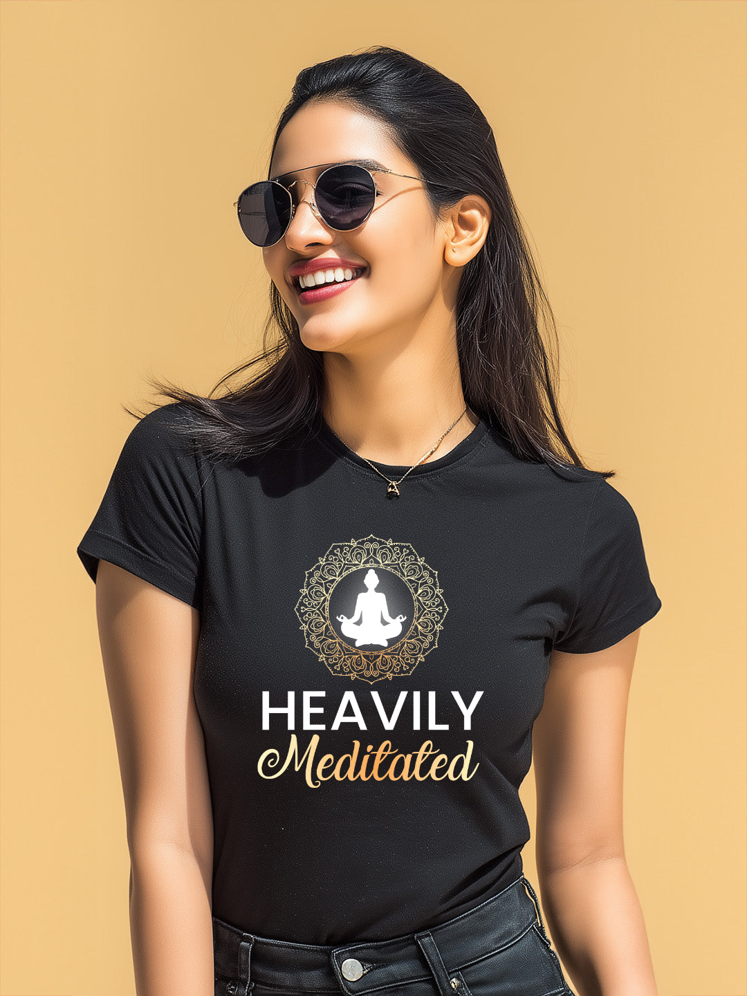 Heavily Meditated Women's Graphic Cotton Tee