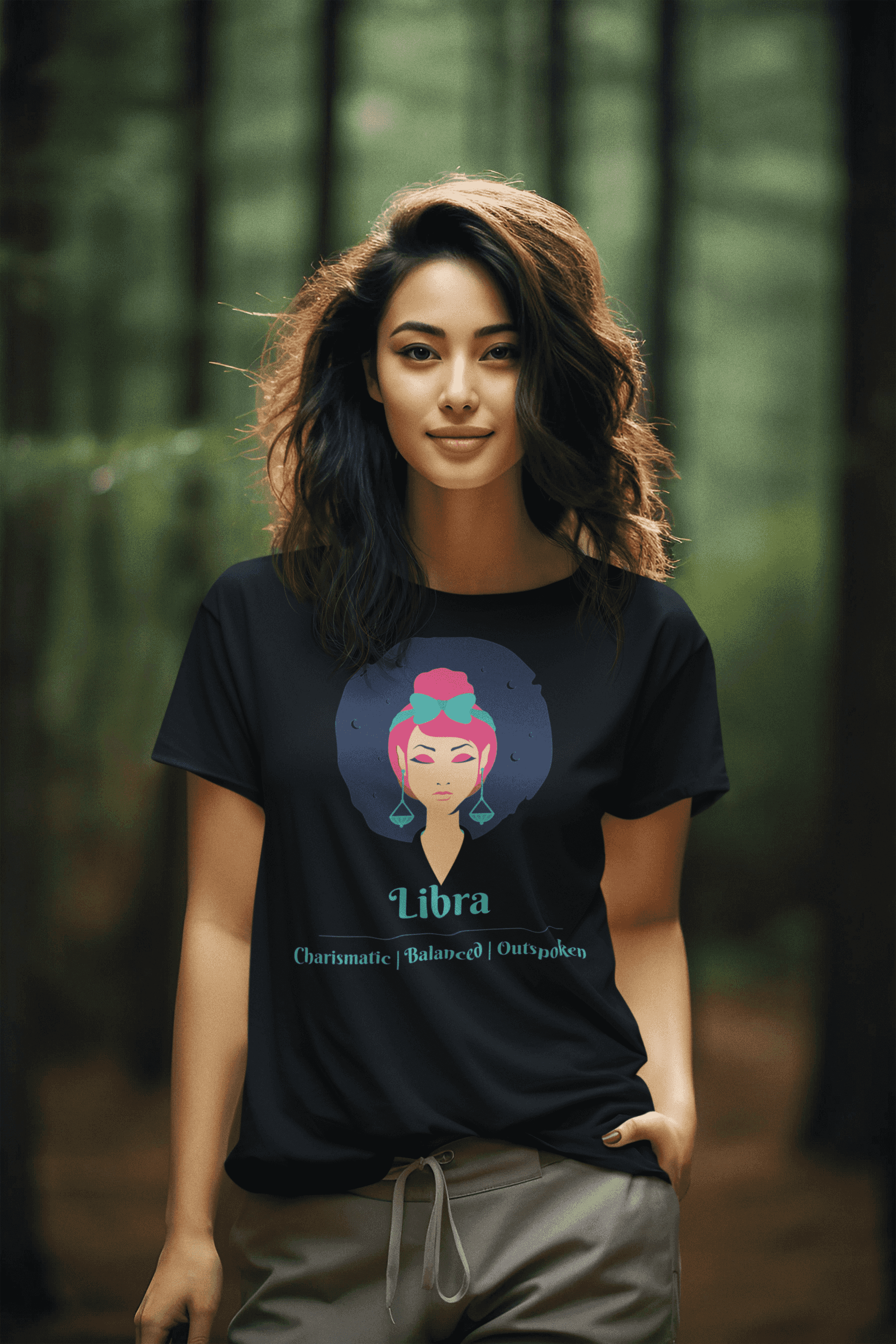 Libra- Stylish and Charismatic Zodiac Women's cotton  Tee