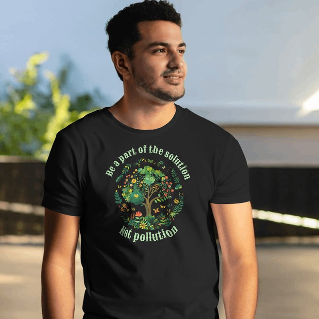 "Be a Part of the Solution, Not Pollution"  Environment Day Theme T-Shirt Men's  T-Shirt