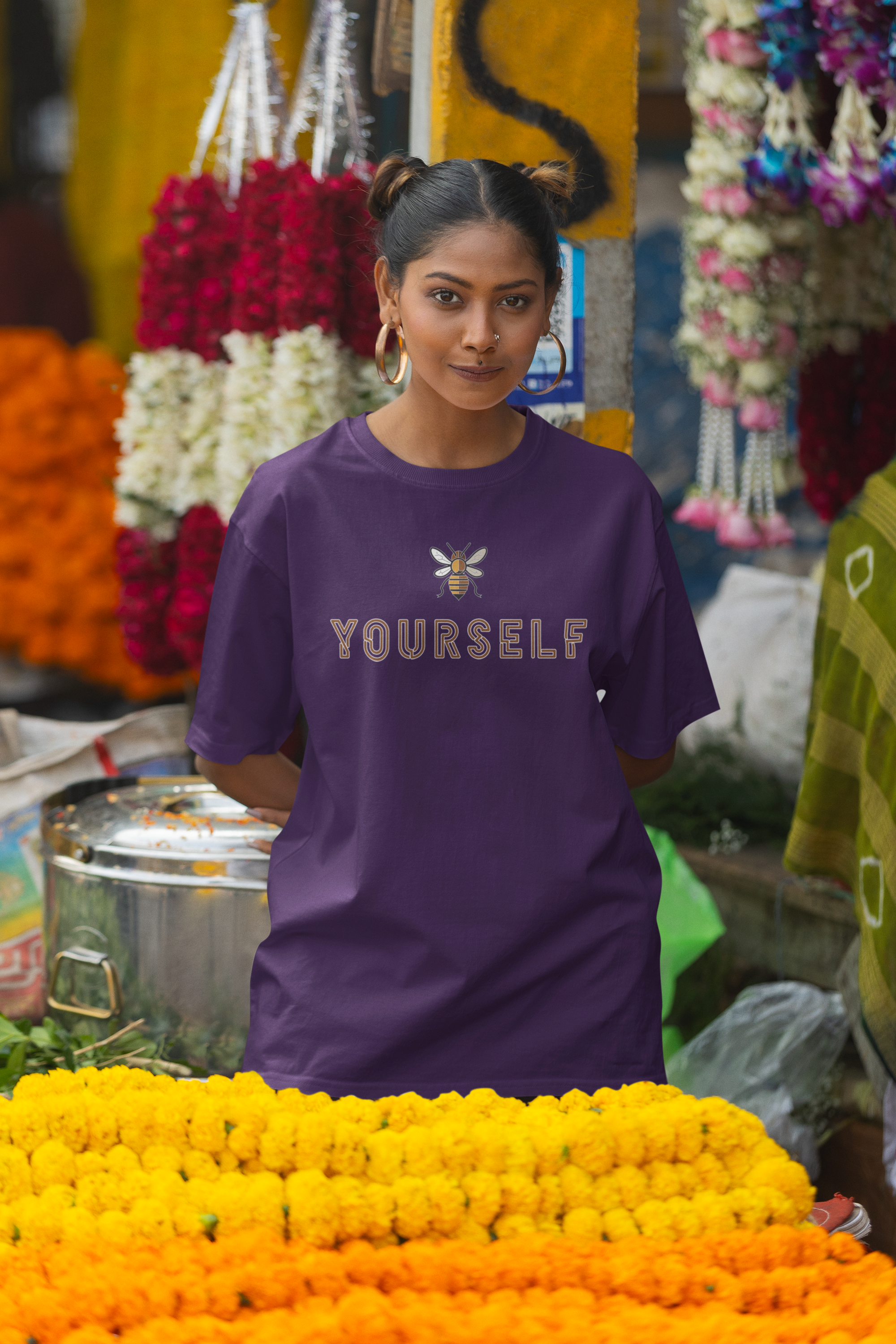 "Be Yourself" Women's Cotton Oversized T-Shirt